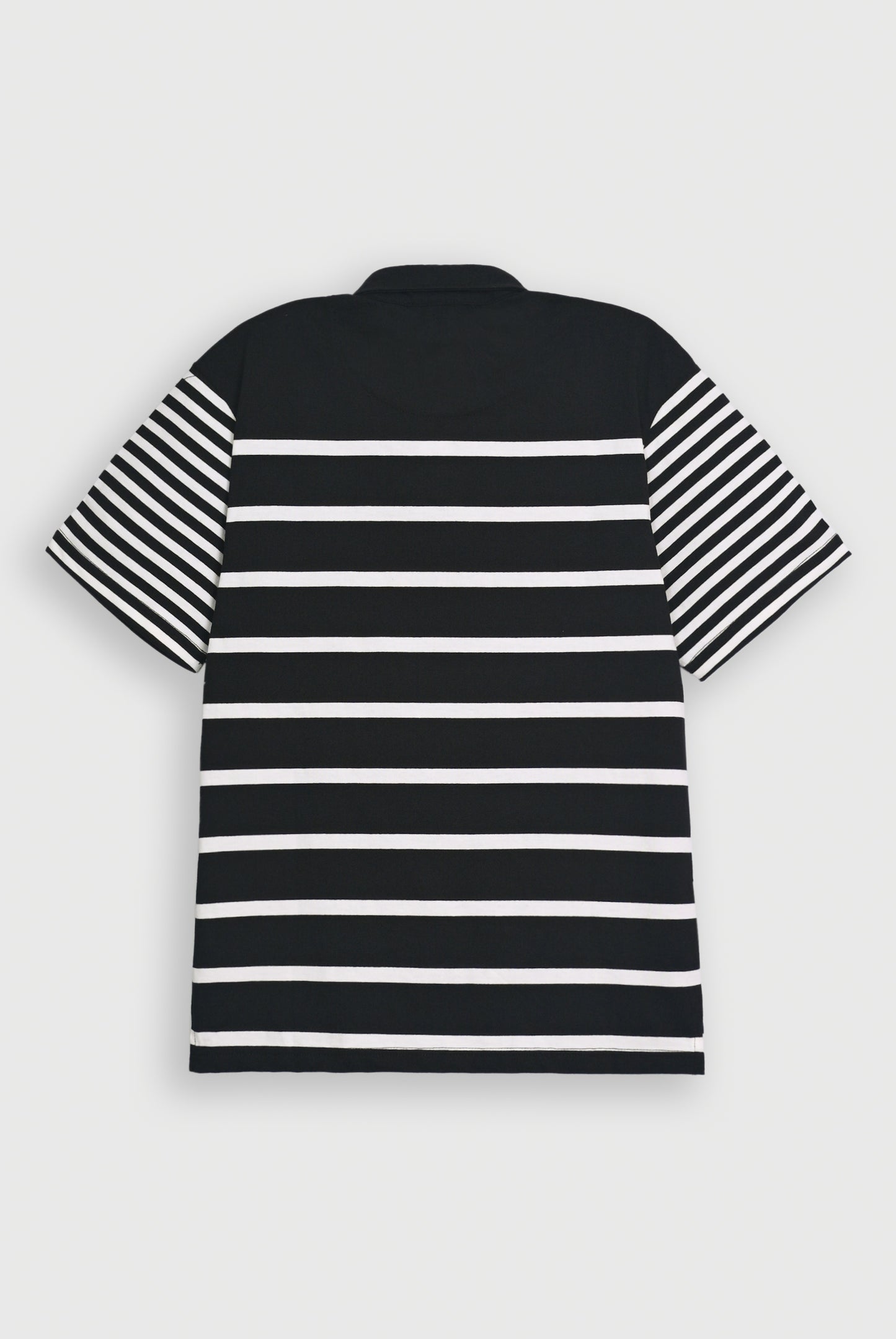 YARN DYED STRIPED BLACK POLO Reality