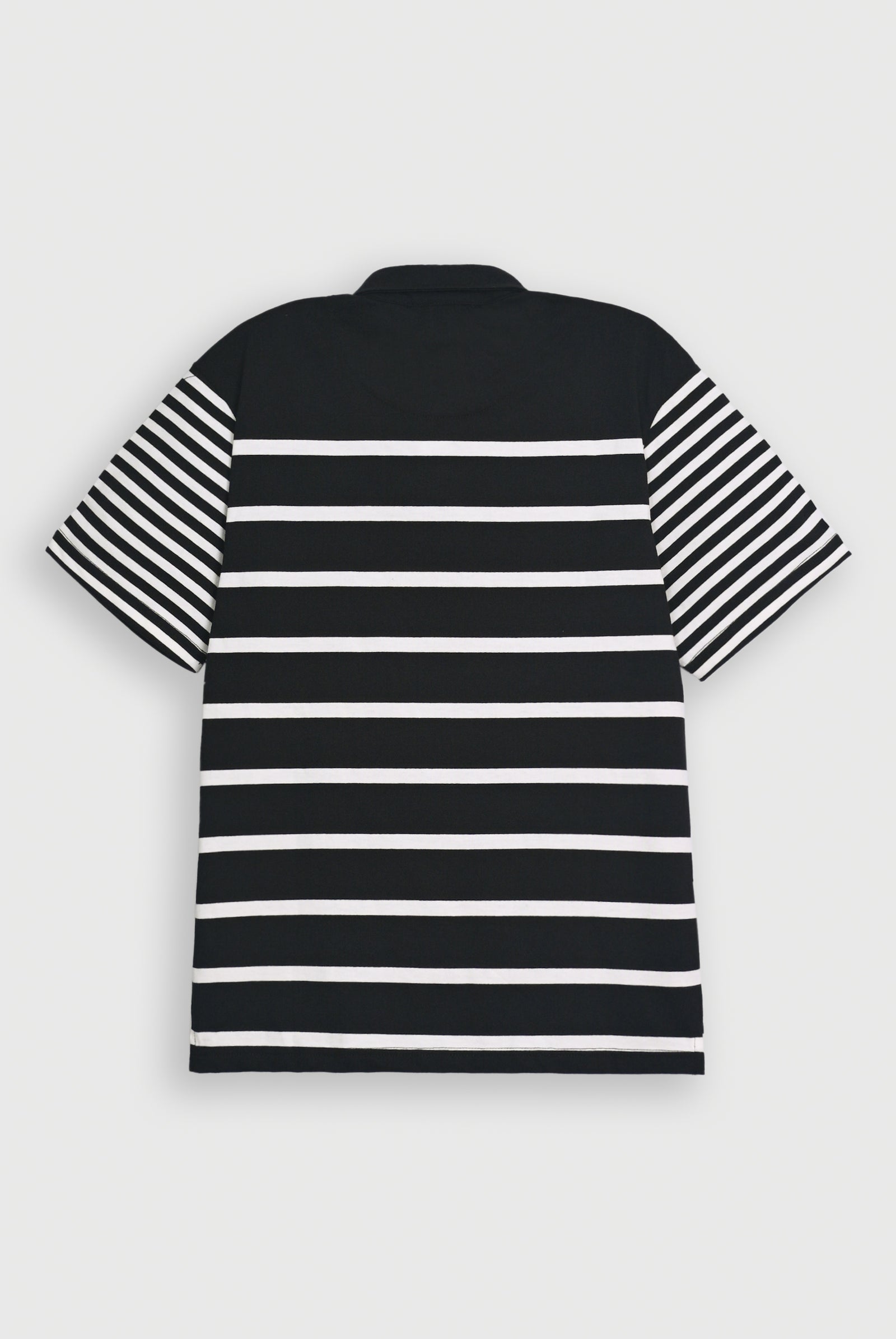 YARN DYED STRIPED BLACK POLO Reality