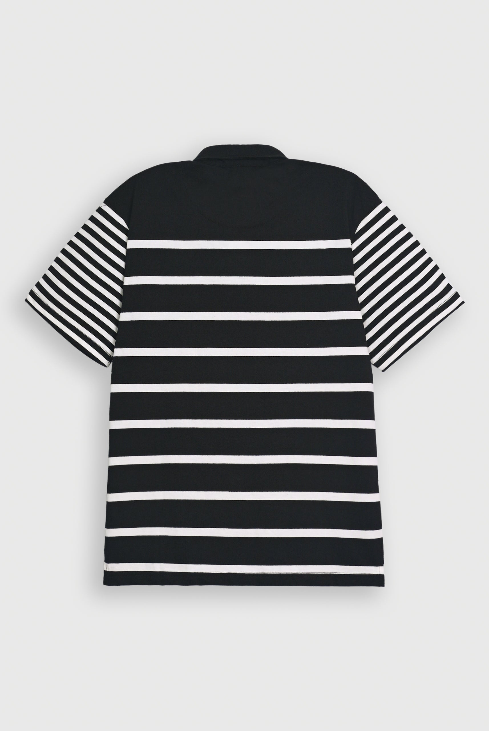 YARN DYED STRIPED BLACK POLO Reality