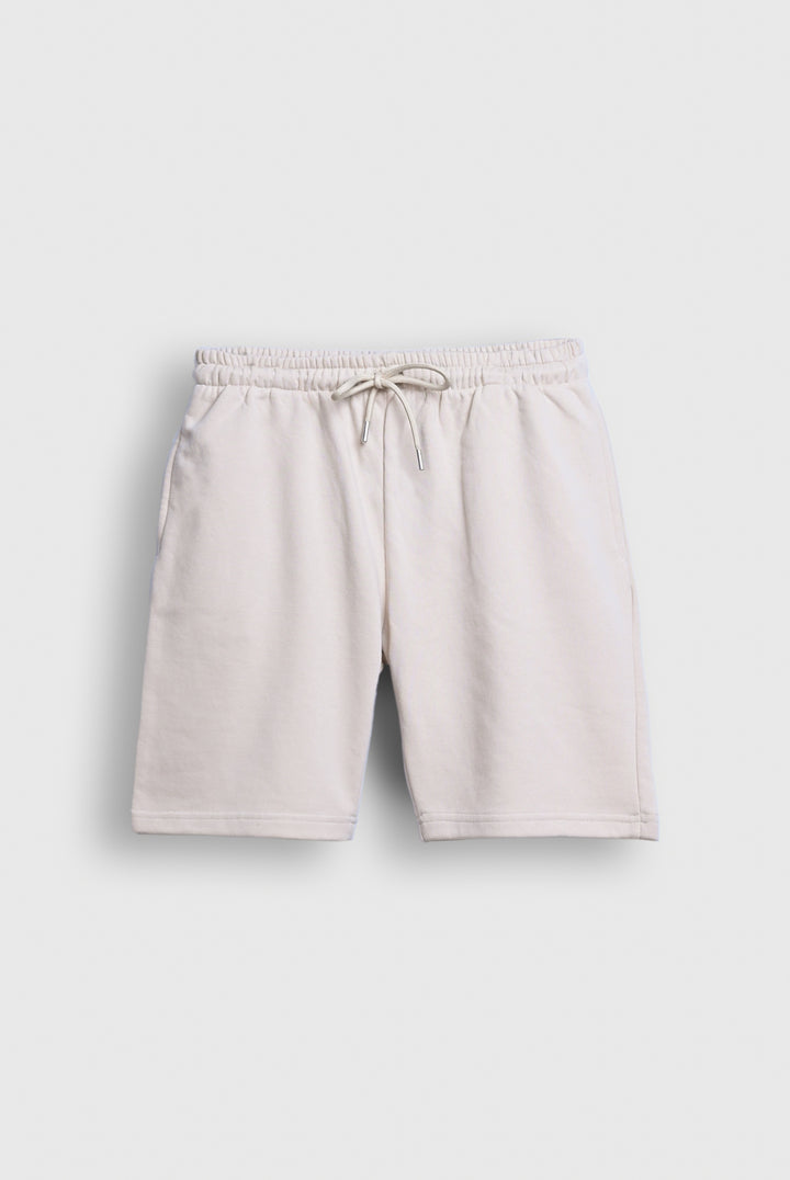 Beige Drawstring Casual Shorts Reality