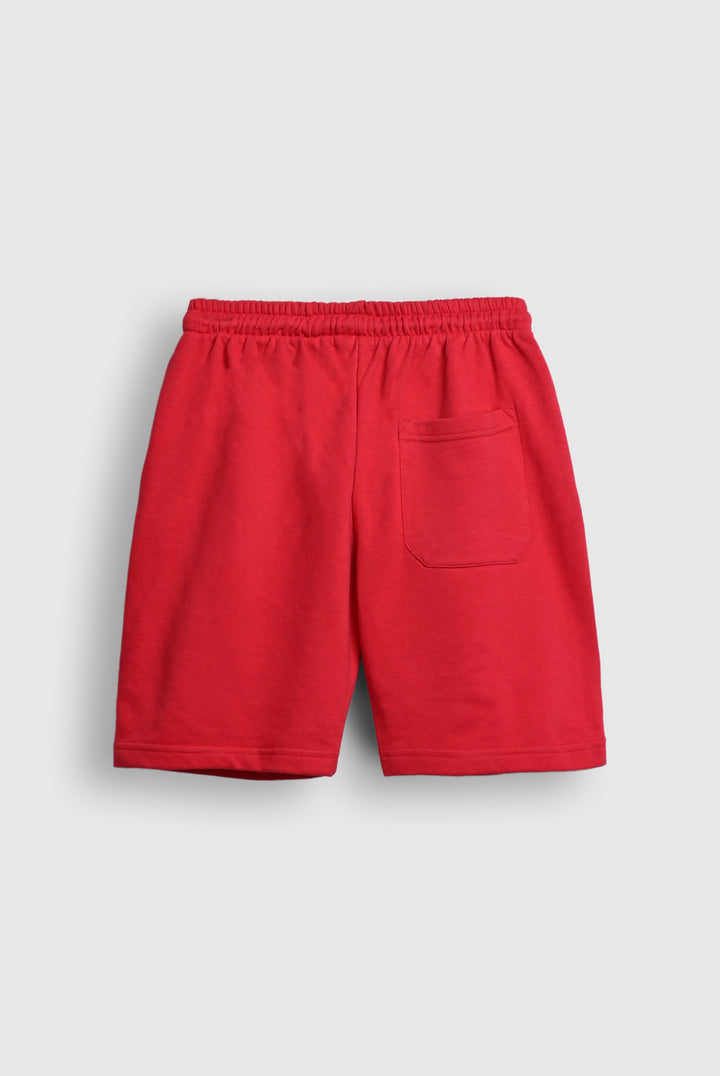 Red Drawstring Casual Shorts Reality