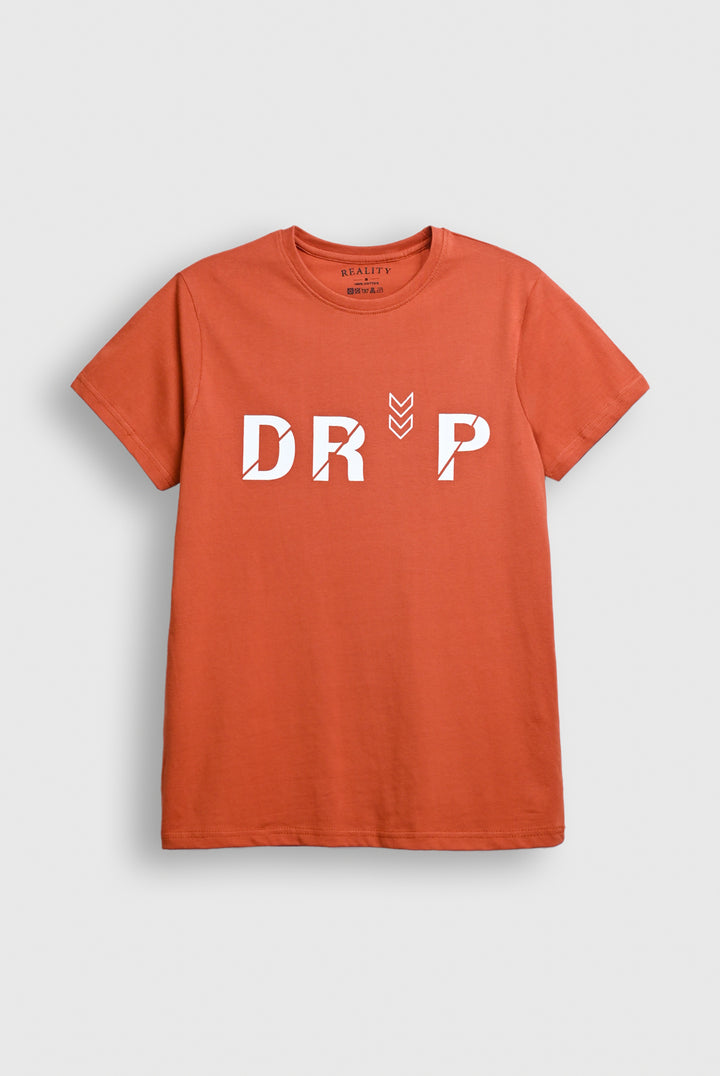Orange Chevron Drop T-Shirt Reality