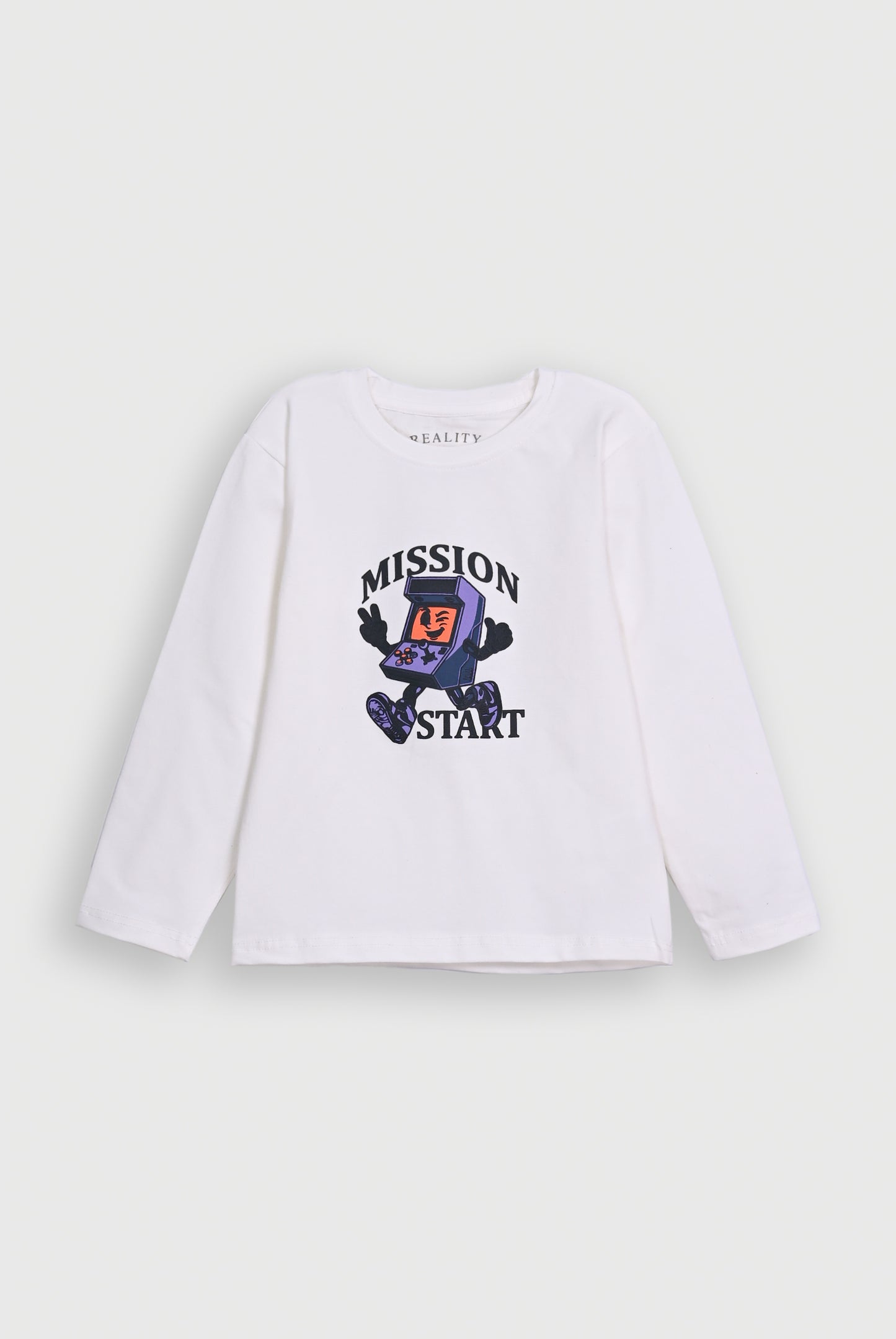 MISSION START GAMING OFF WHITE TEE Reality