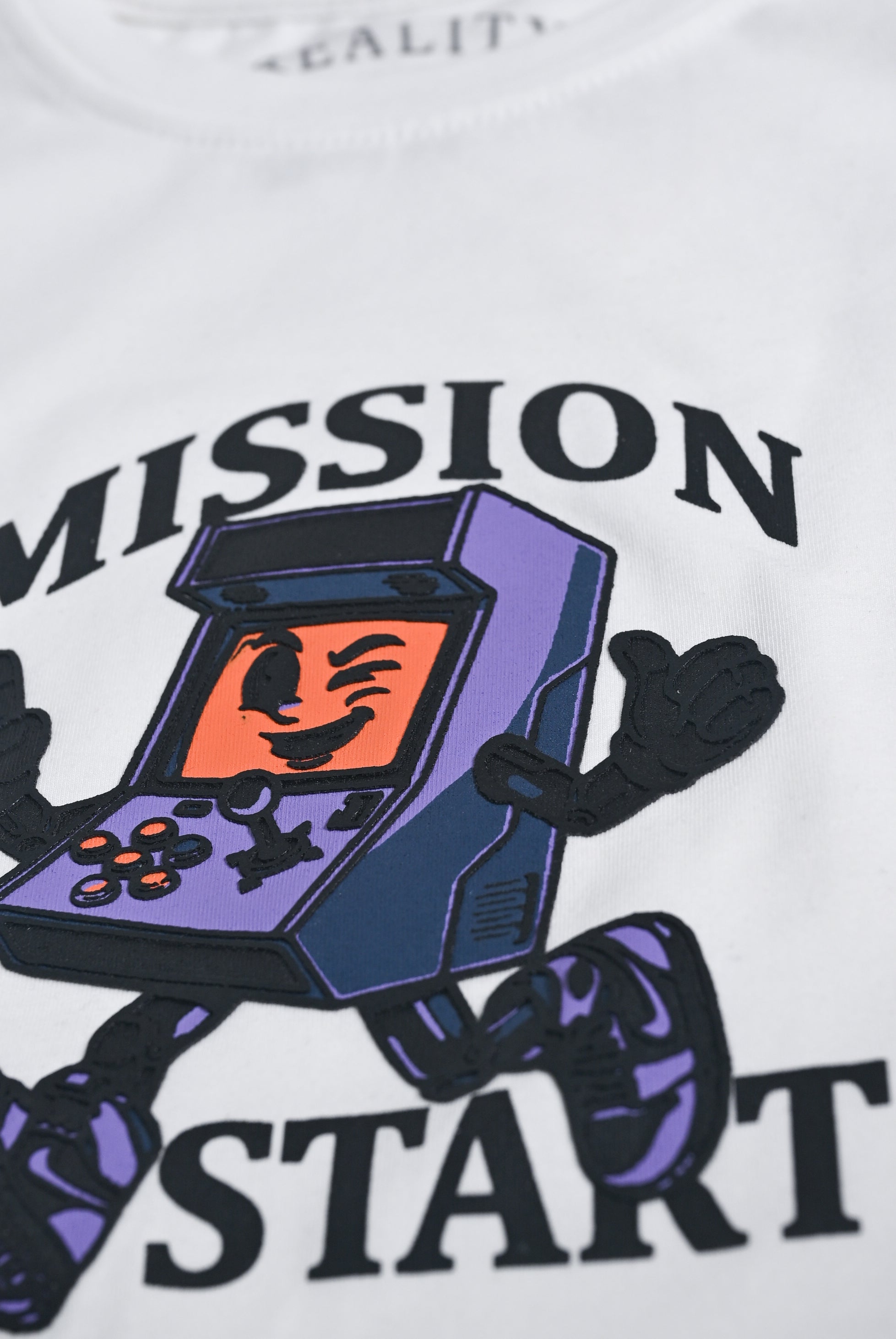 MISSION START GAMING OFF WHITE TEE Reality