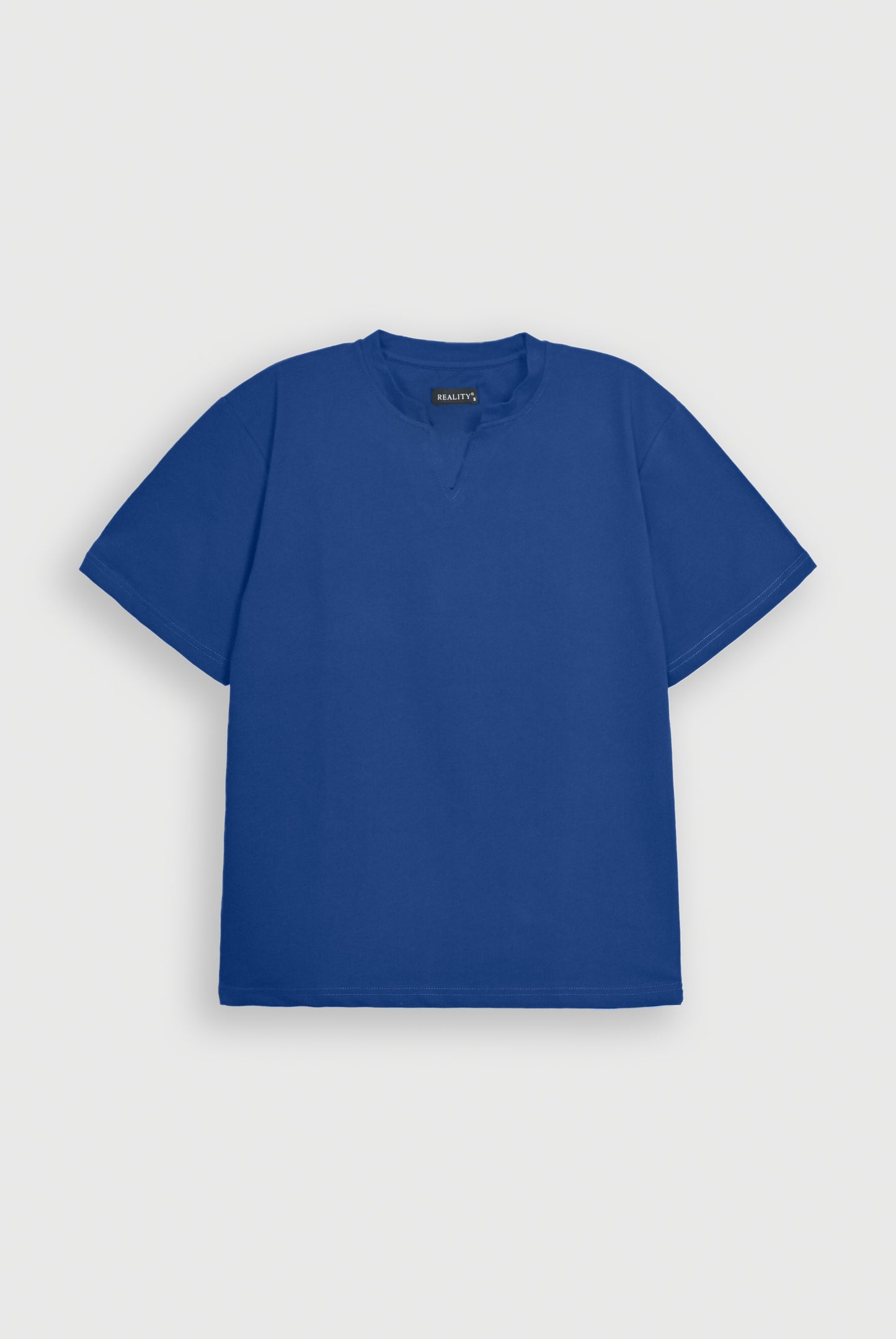 BASIC V-NECK BLUE TEE