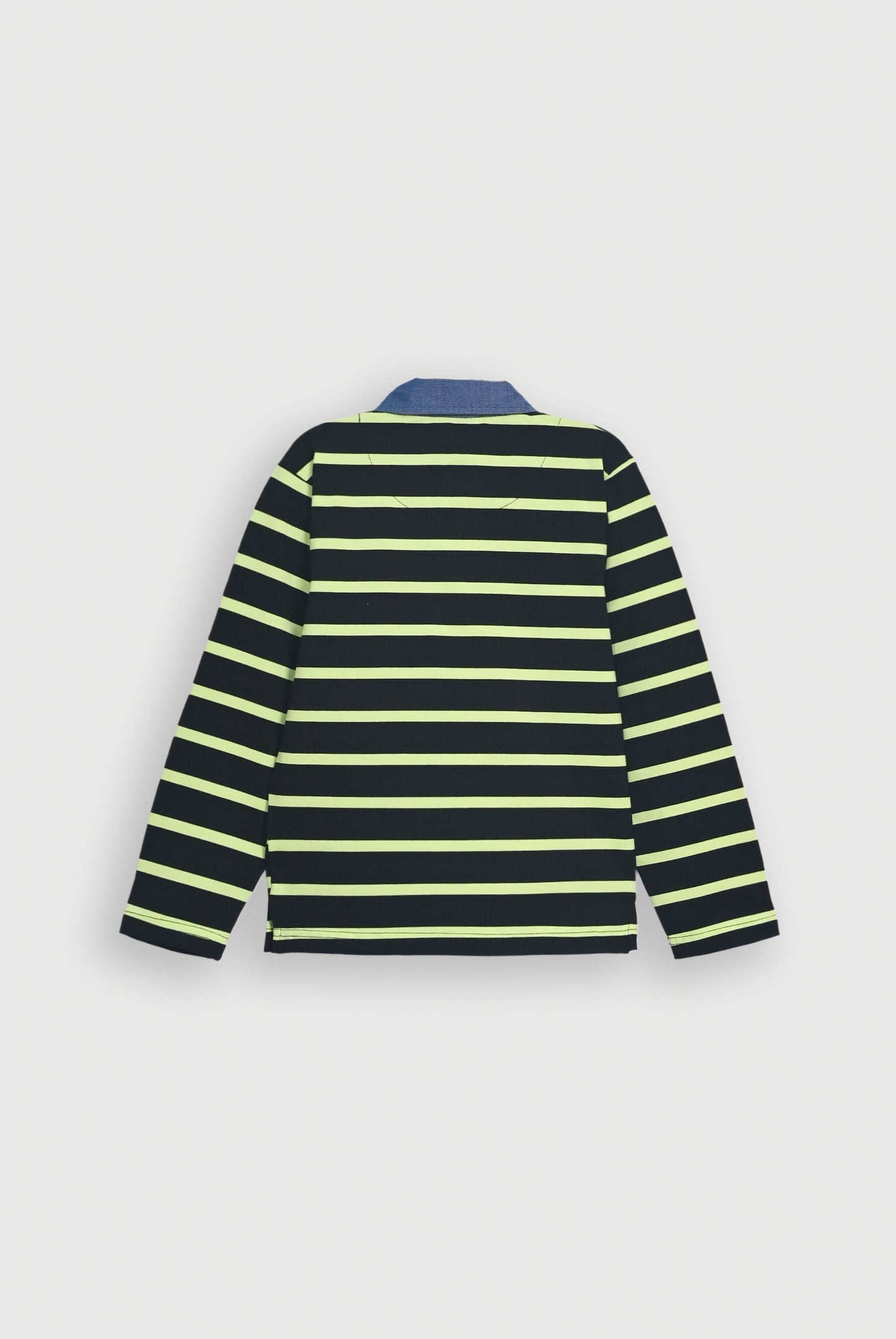 DENIM COLLAR BLACK POLO Reality
