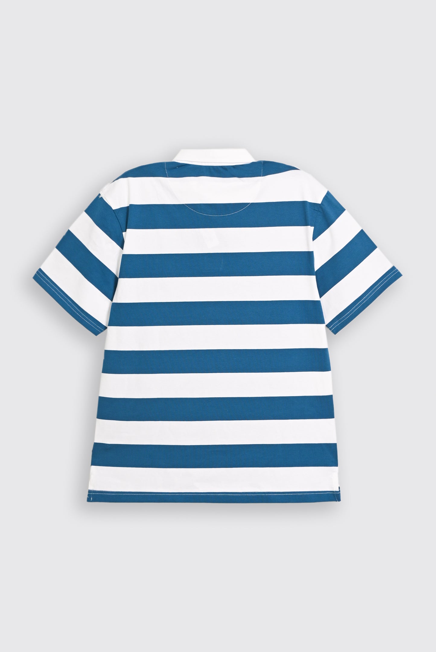 TWILL COLLAR YARN DYED blue POLO