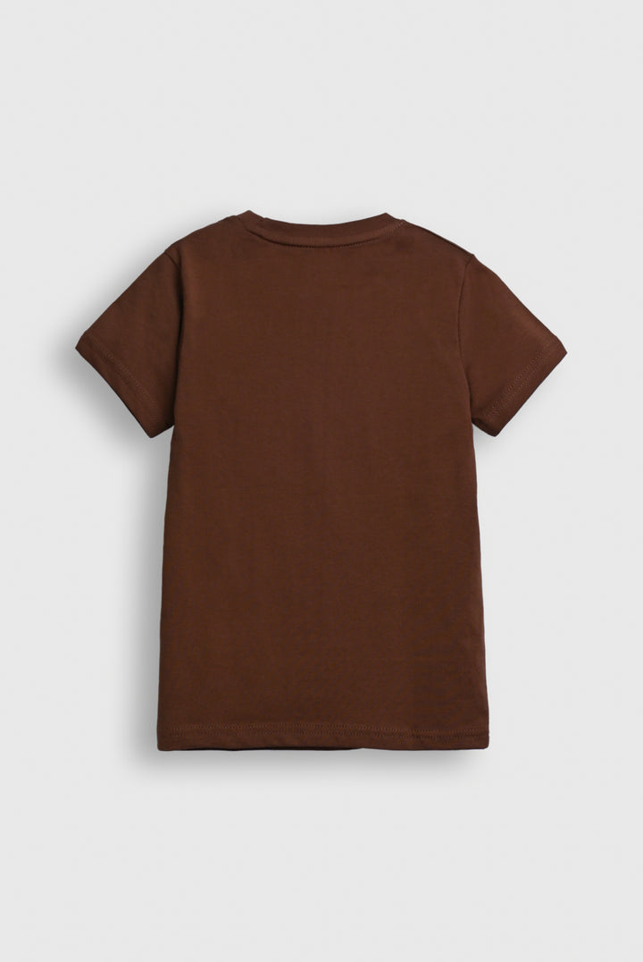 Boys Brown Snoopy Graphic T-Shirt – Soft Cotton Reality