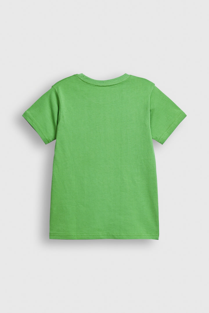 Green Boy T-Shirt Featuring Mickey Mouse and Pluto Graphic Reality