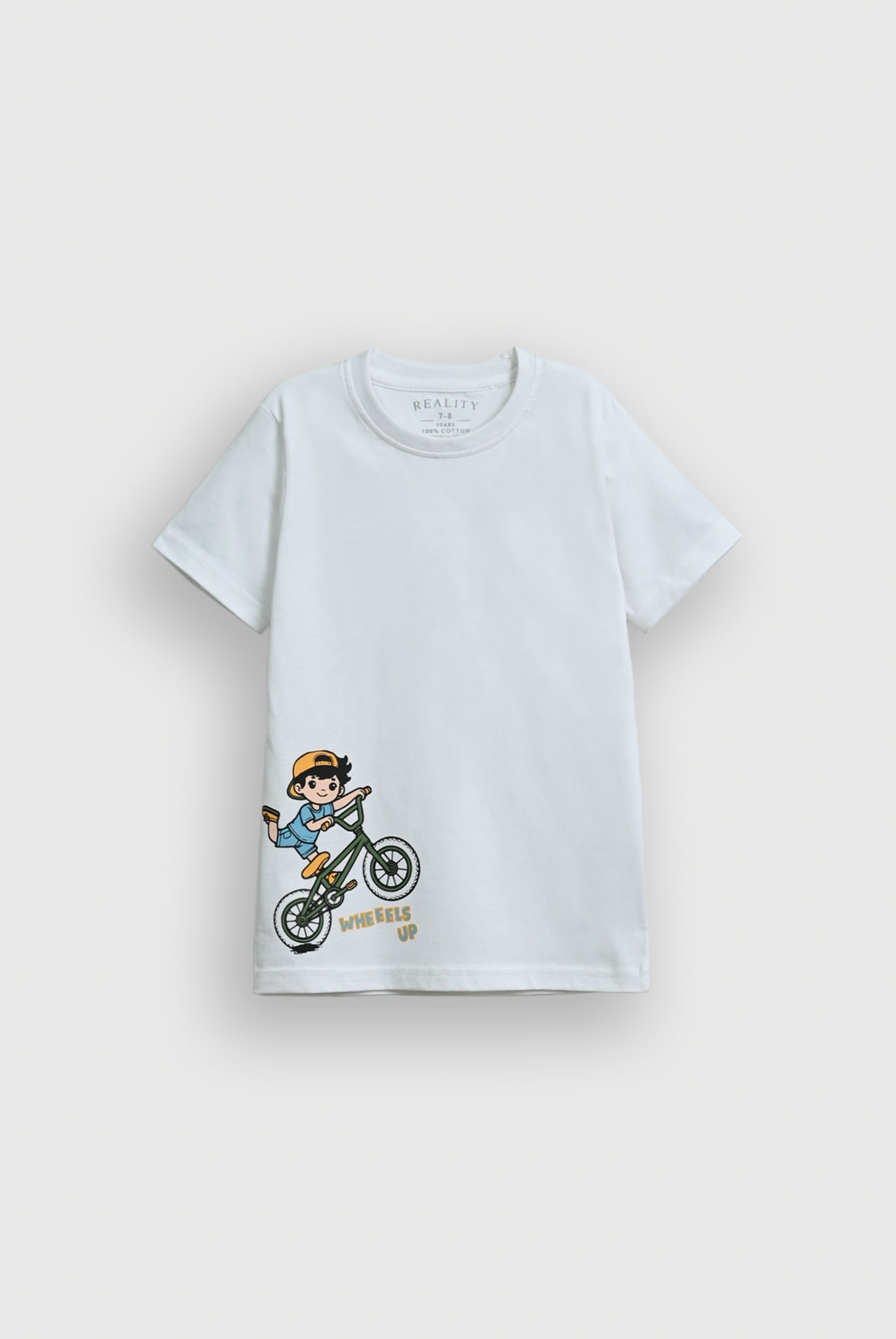Boys White T-SHIRT Reality
