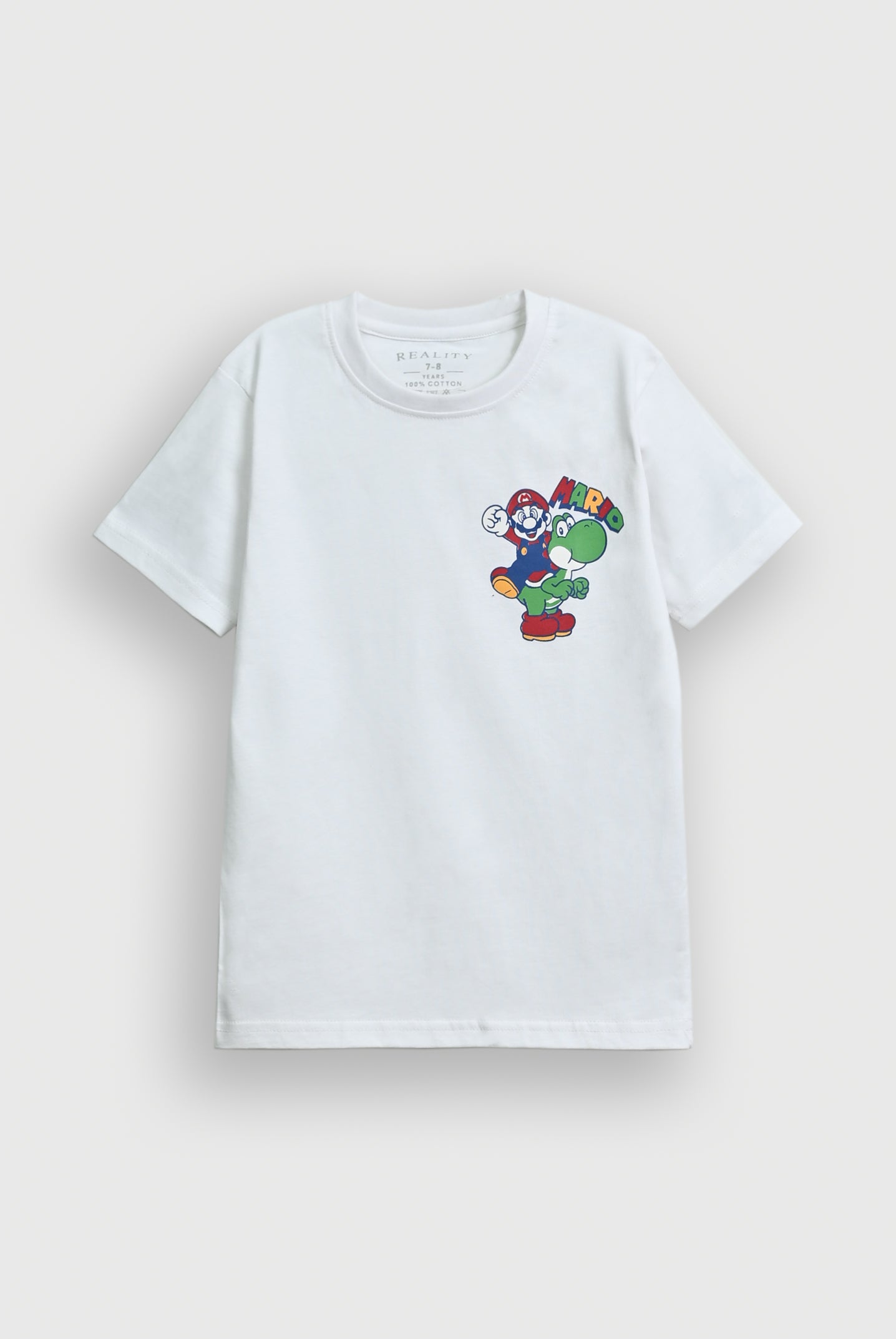 Boys White T-SHIRT Reality