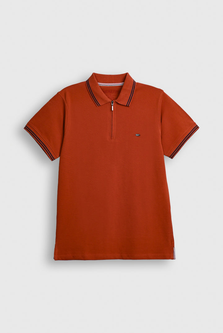 MEN RUST ZIP POLO Reality