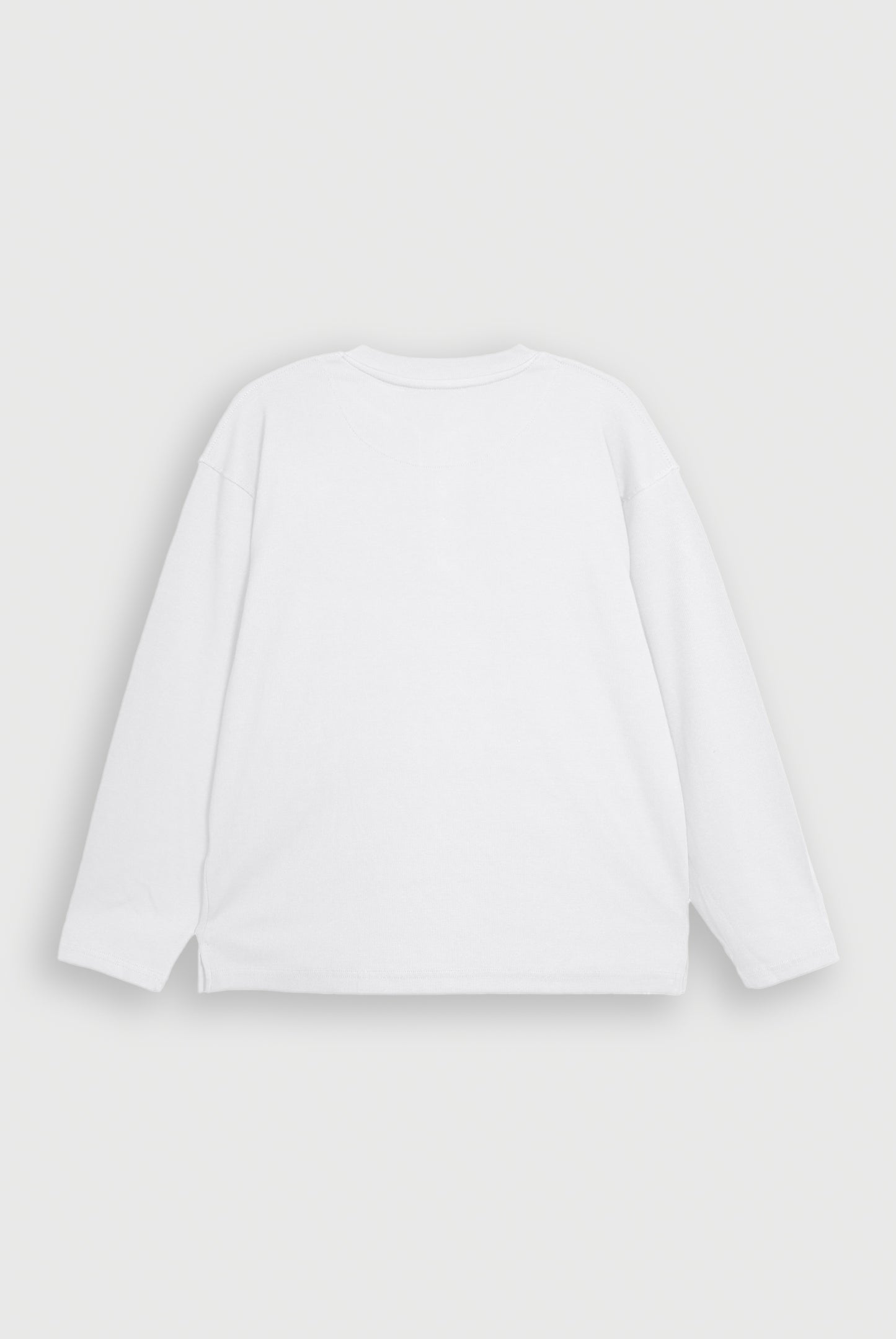 HENLEY NECK white TEE