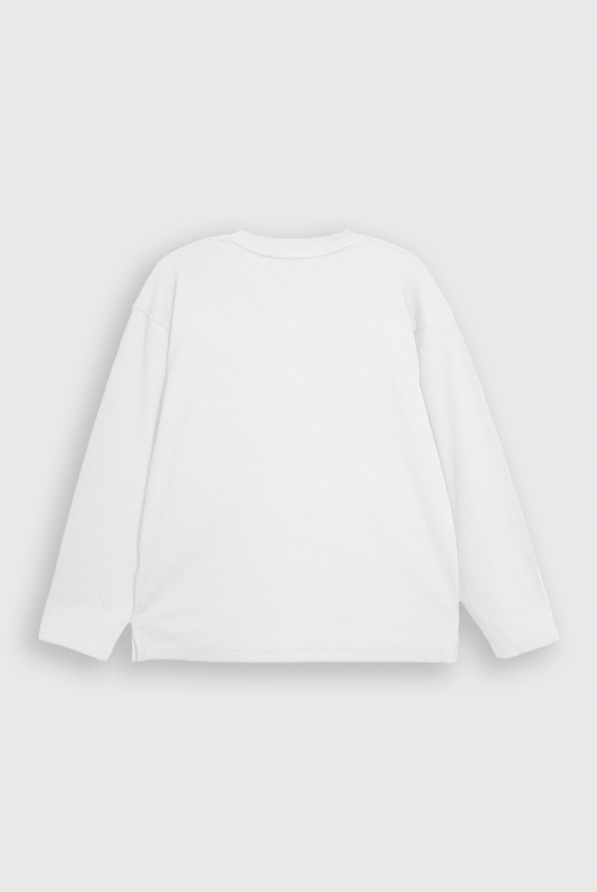 HENLEY NECK white TEE