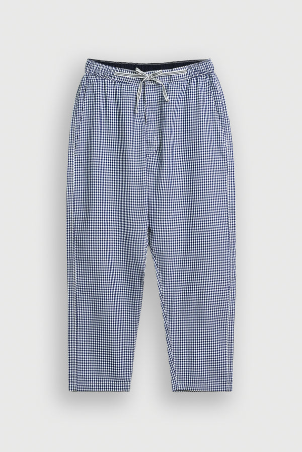 NAVY CHECK TROUSER Reality