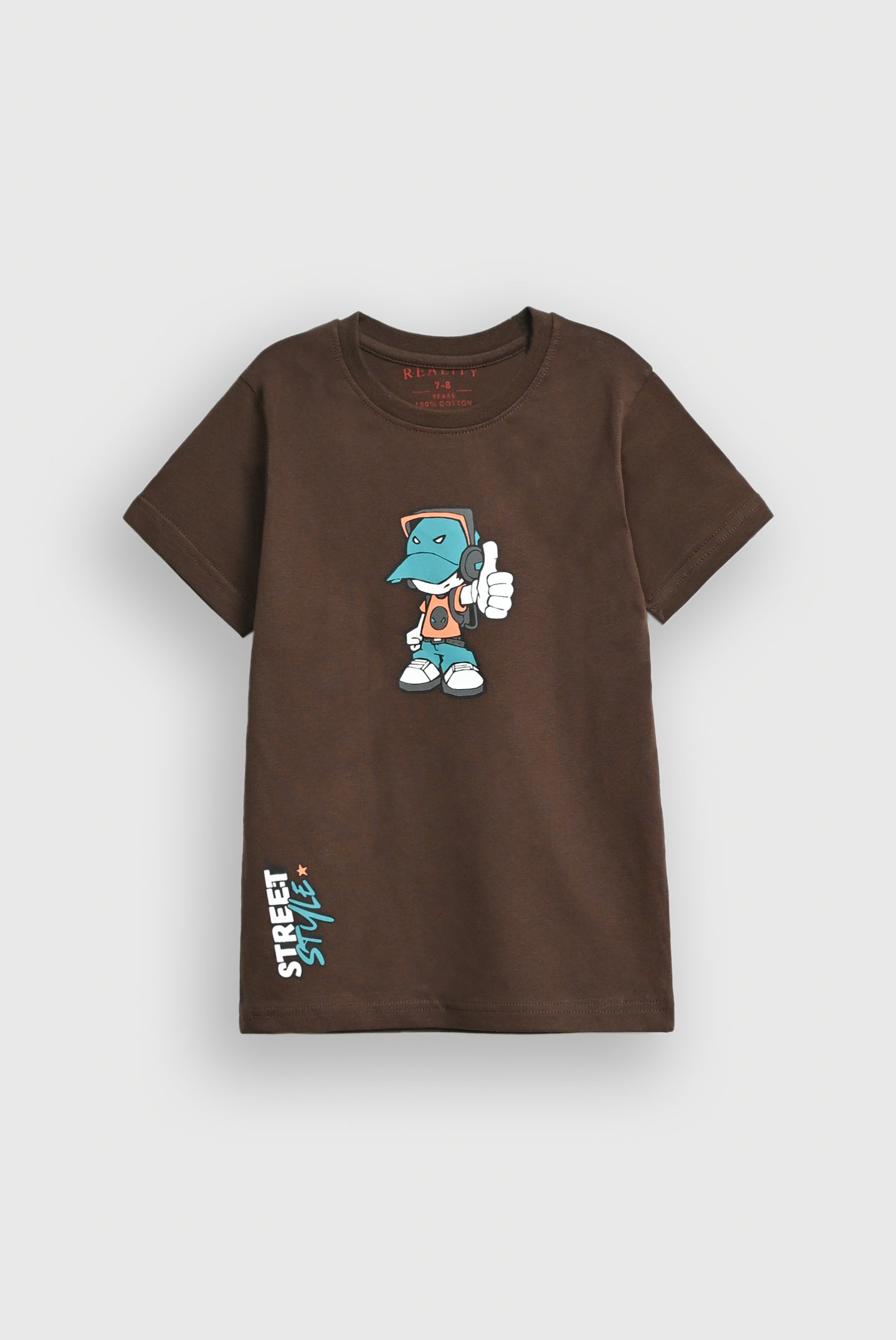 Boys Dark Brown T-SHIRT Reality