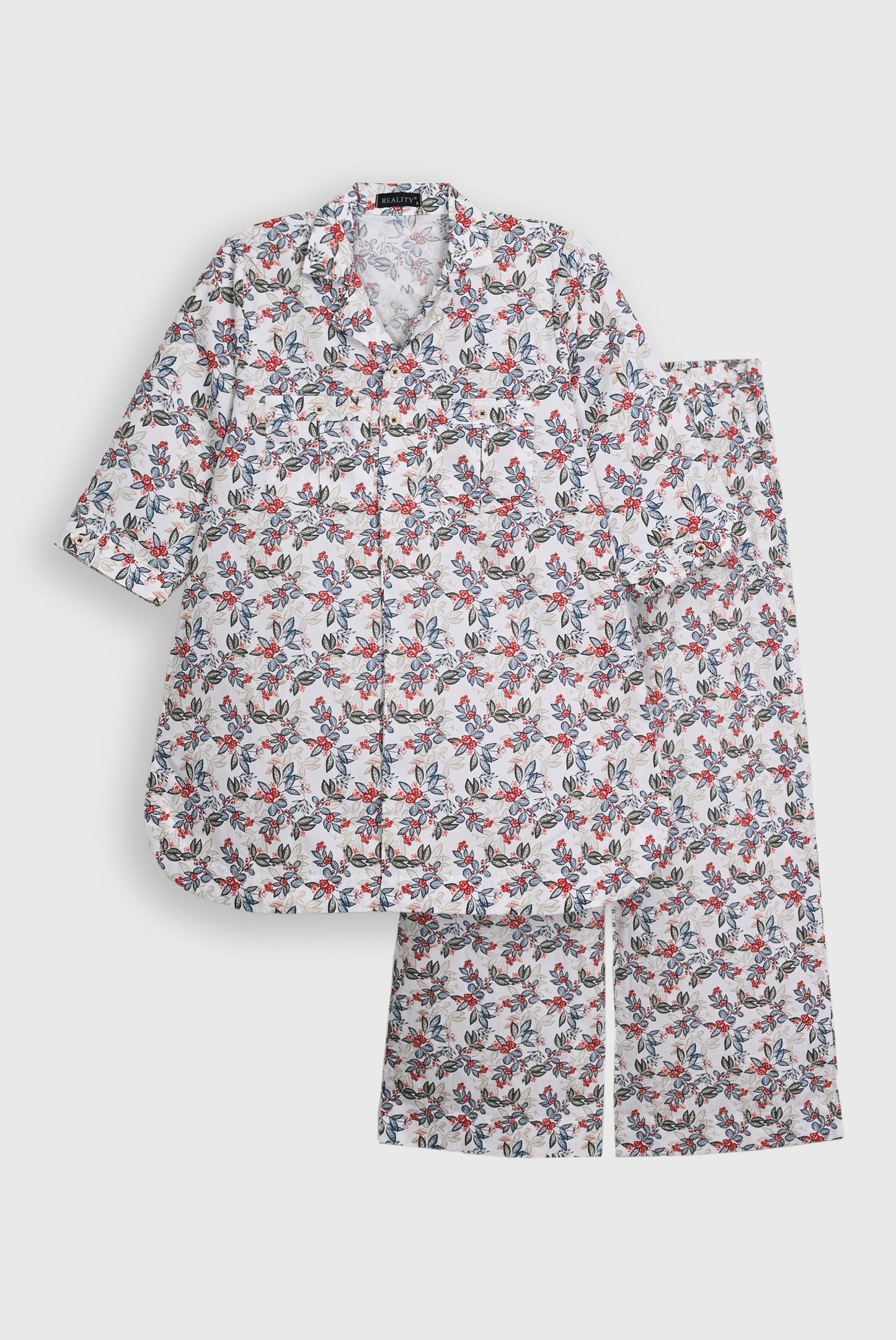 PRINTED white CO-ORD SET