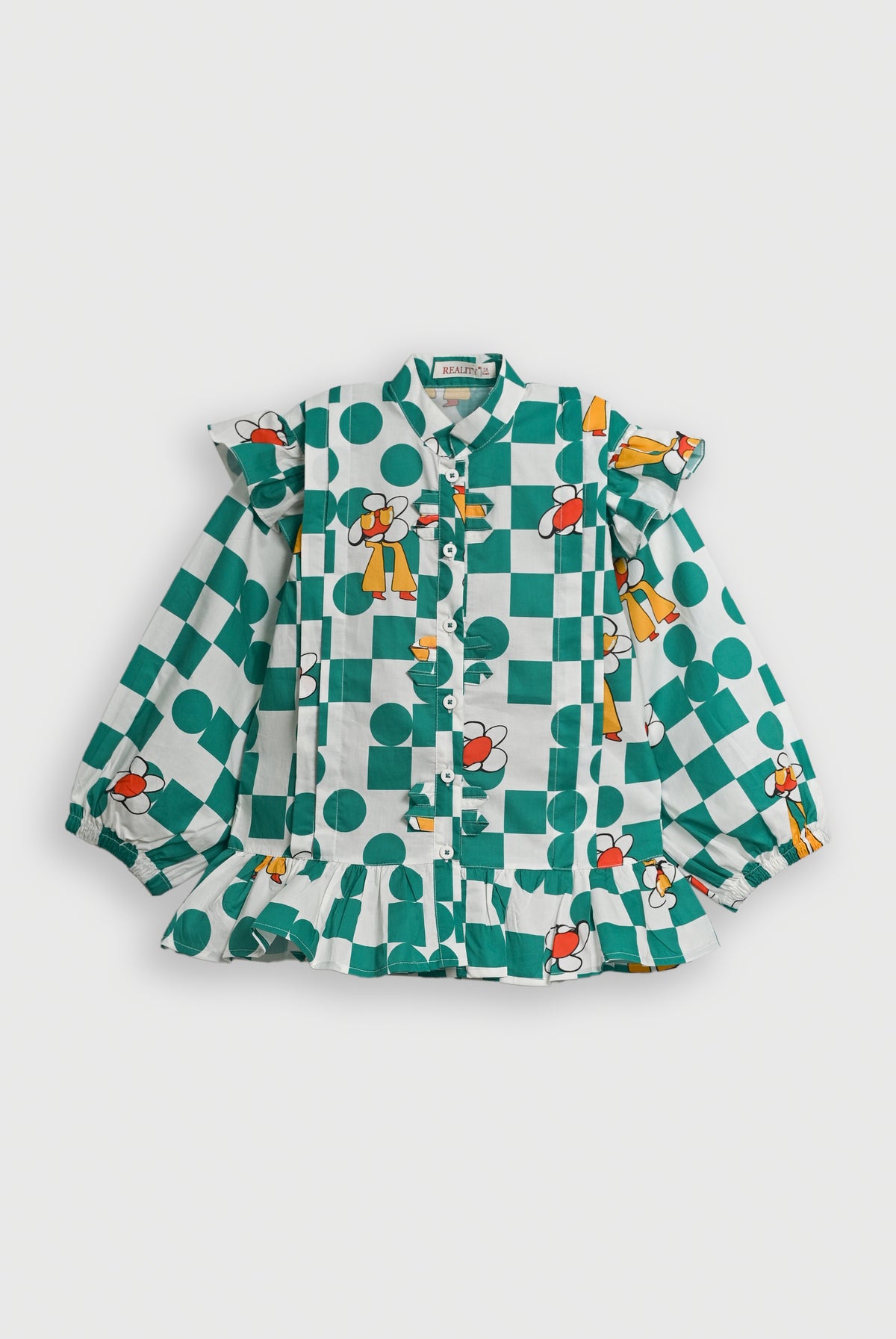 BLACK FLORAL GREEN CO-ORD SET