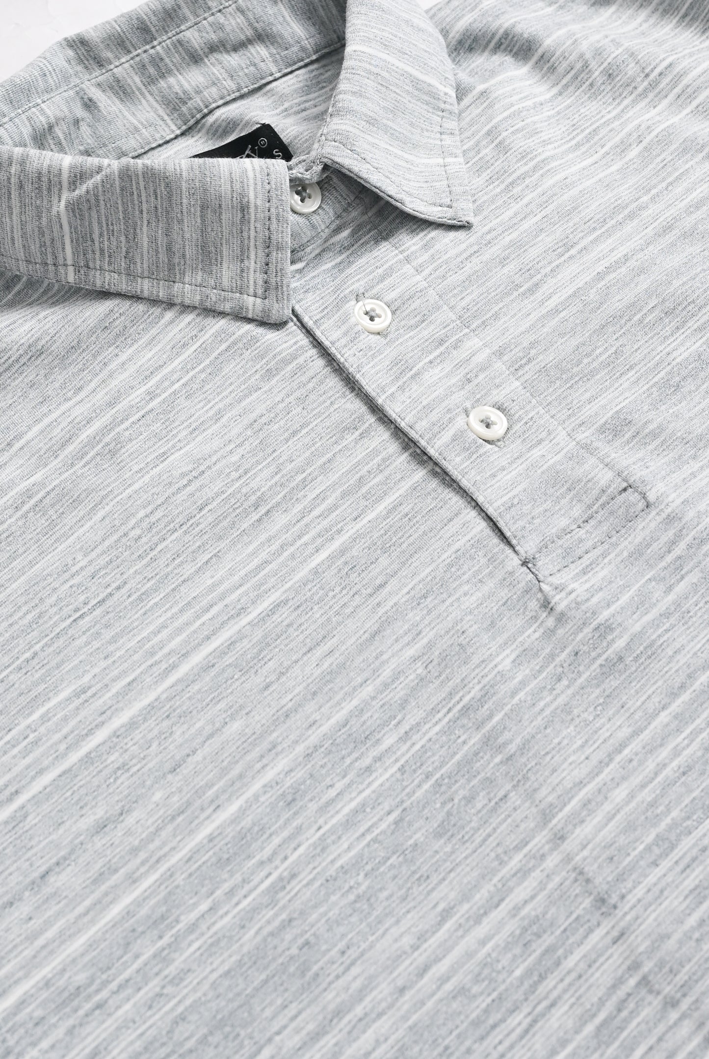 MELANGE GRAY POLO