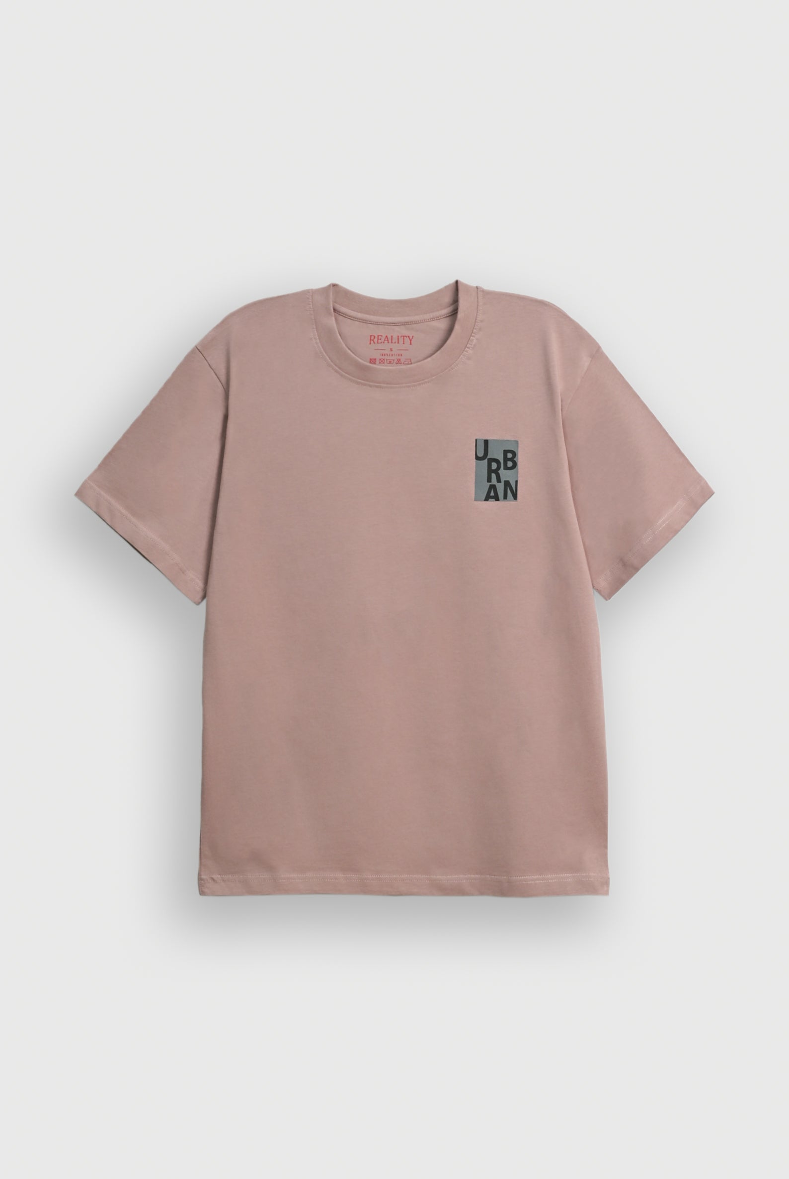 MEN TEA PINK DOWN SHOULDERT-SHIRT Reality