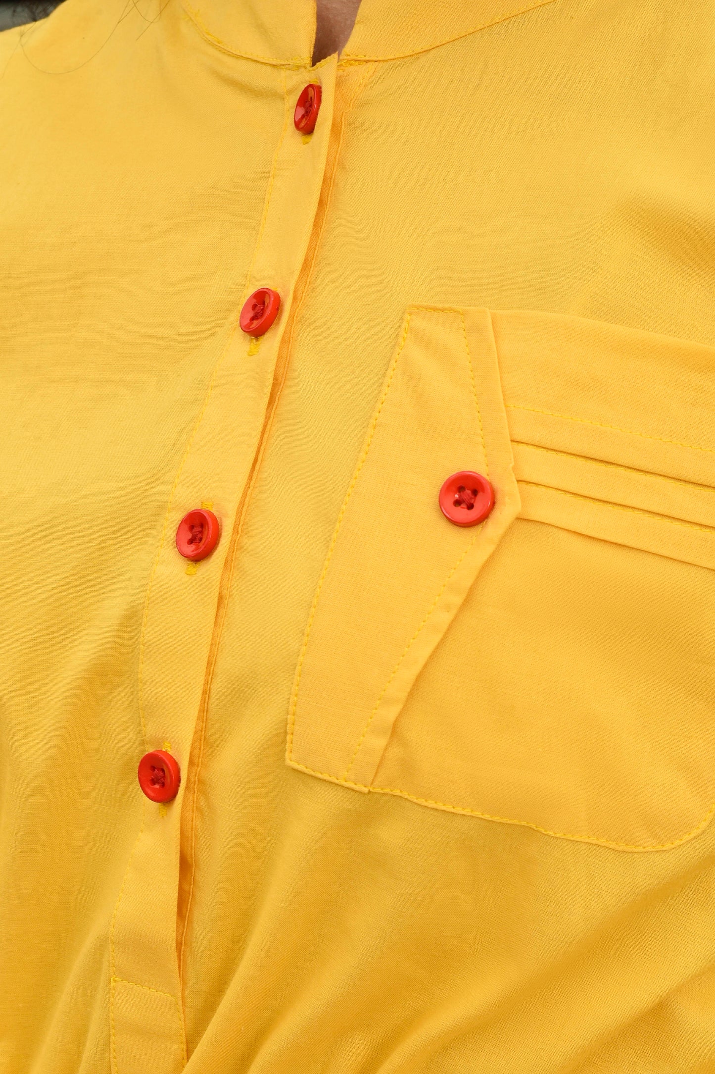 Yellow Charm Sleeve Top Reality