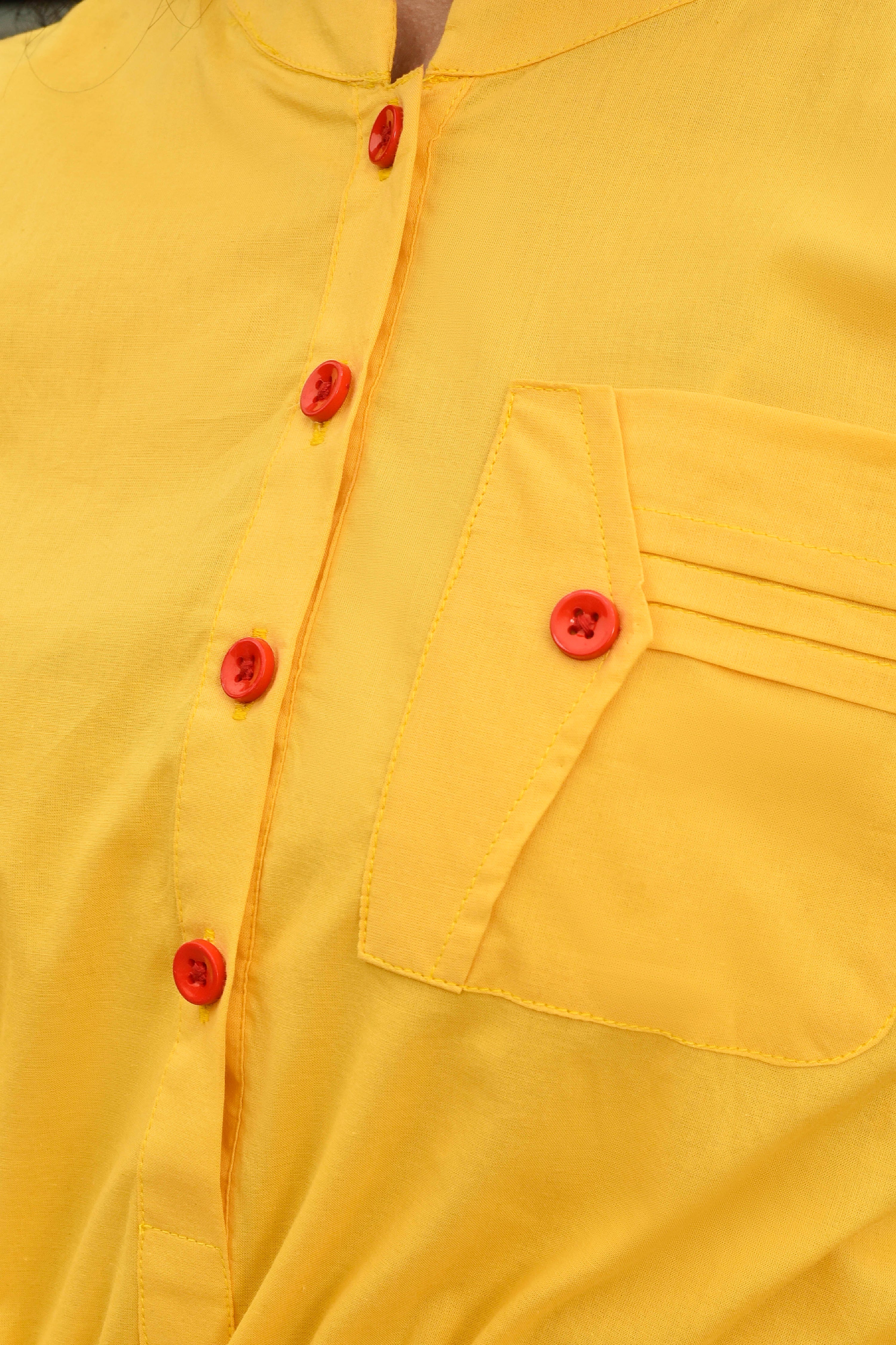 Yellow Charm Sleeve Top Reality