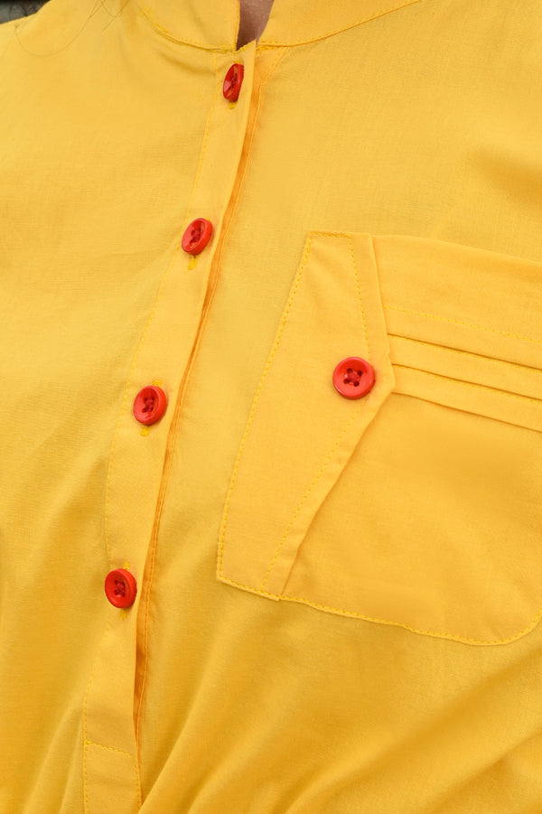 Yellow Charm Sleeve Top Reality