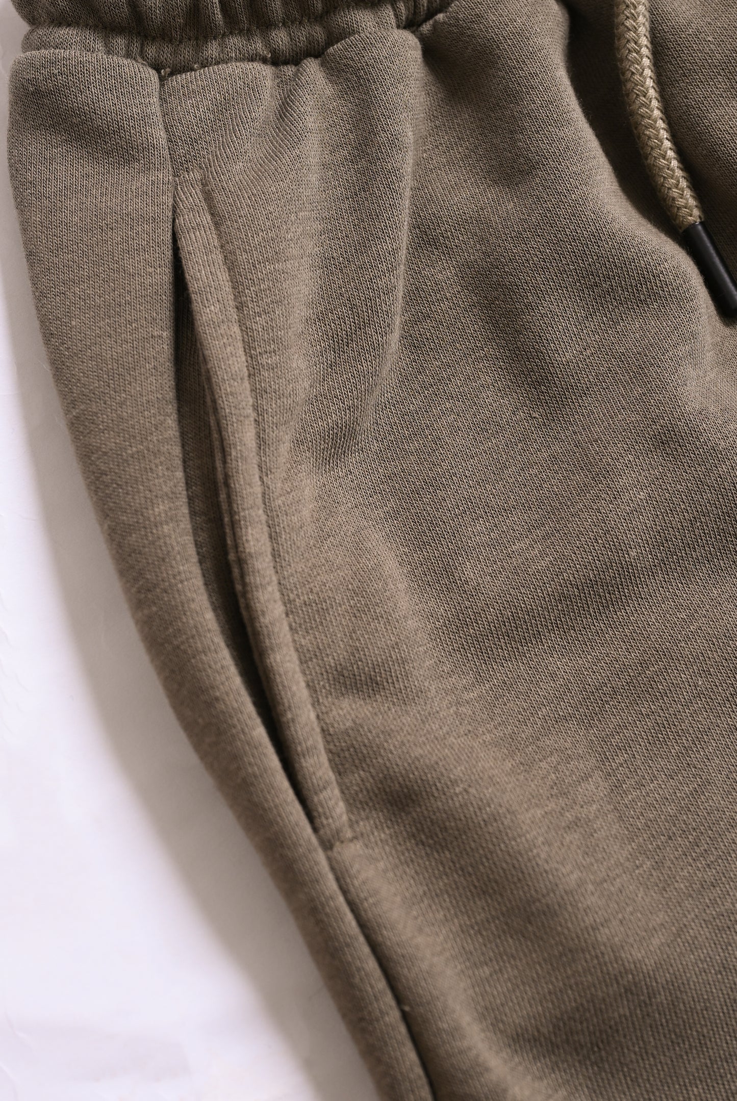 BASIC TERRY OLIVE TROUSER