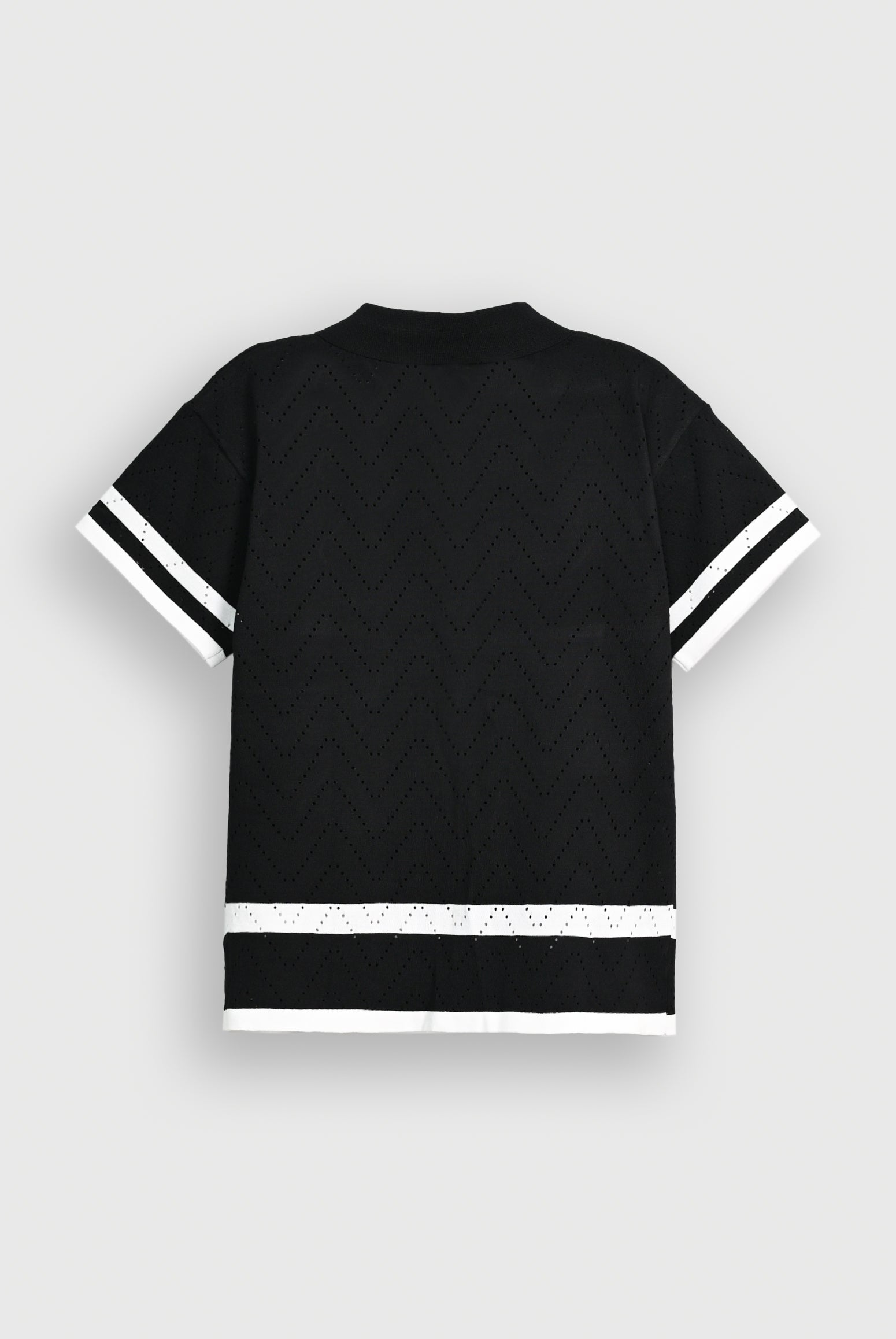 IMPORTED KNITTED BLACK POLO Reality