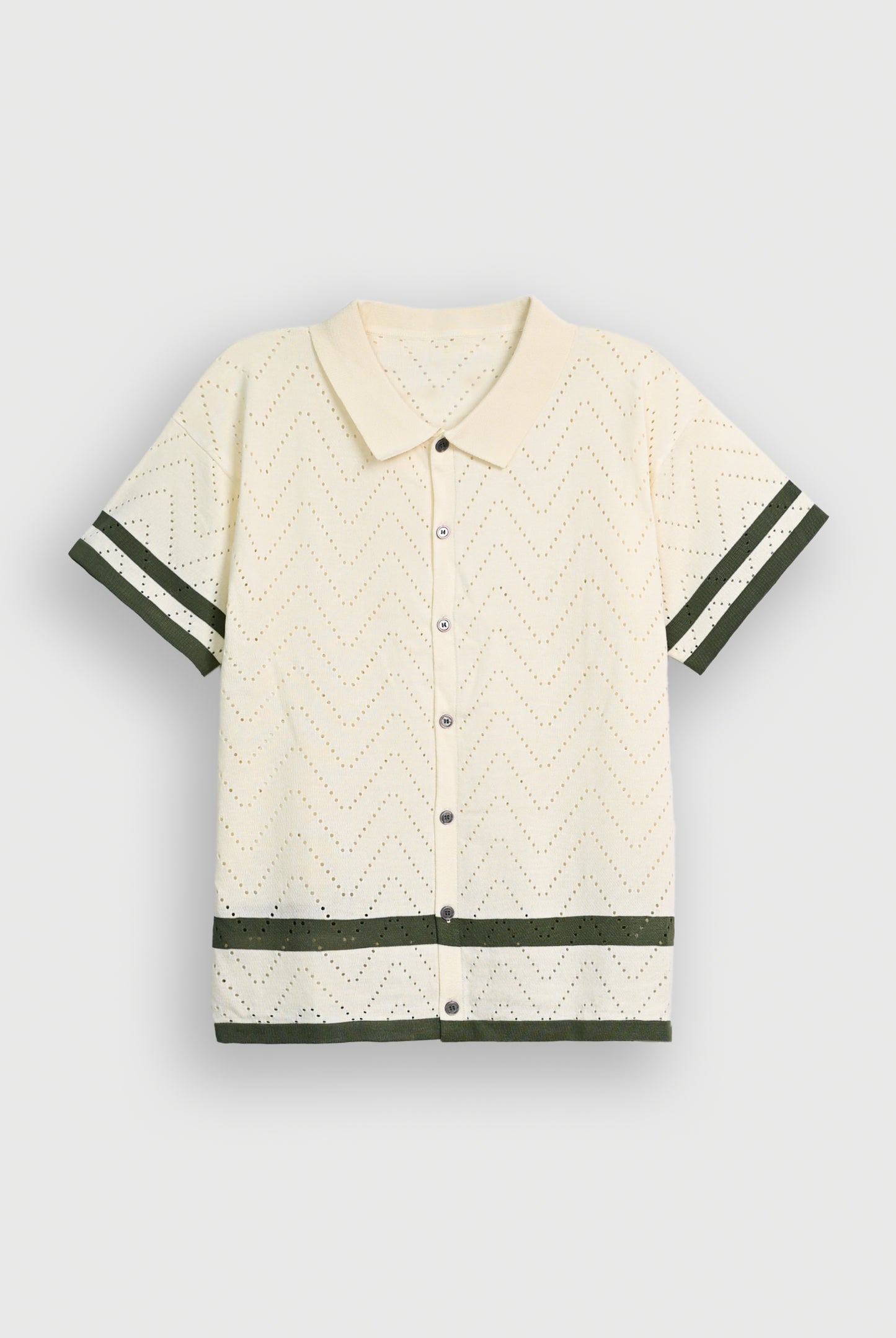IMPORTED KNITTED OFF WHITE POLO Reality