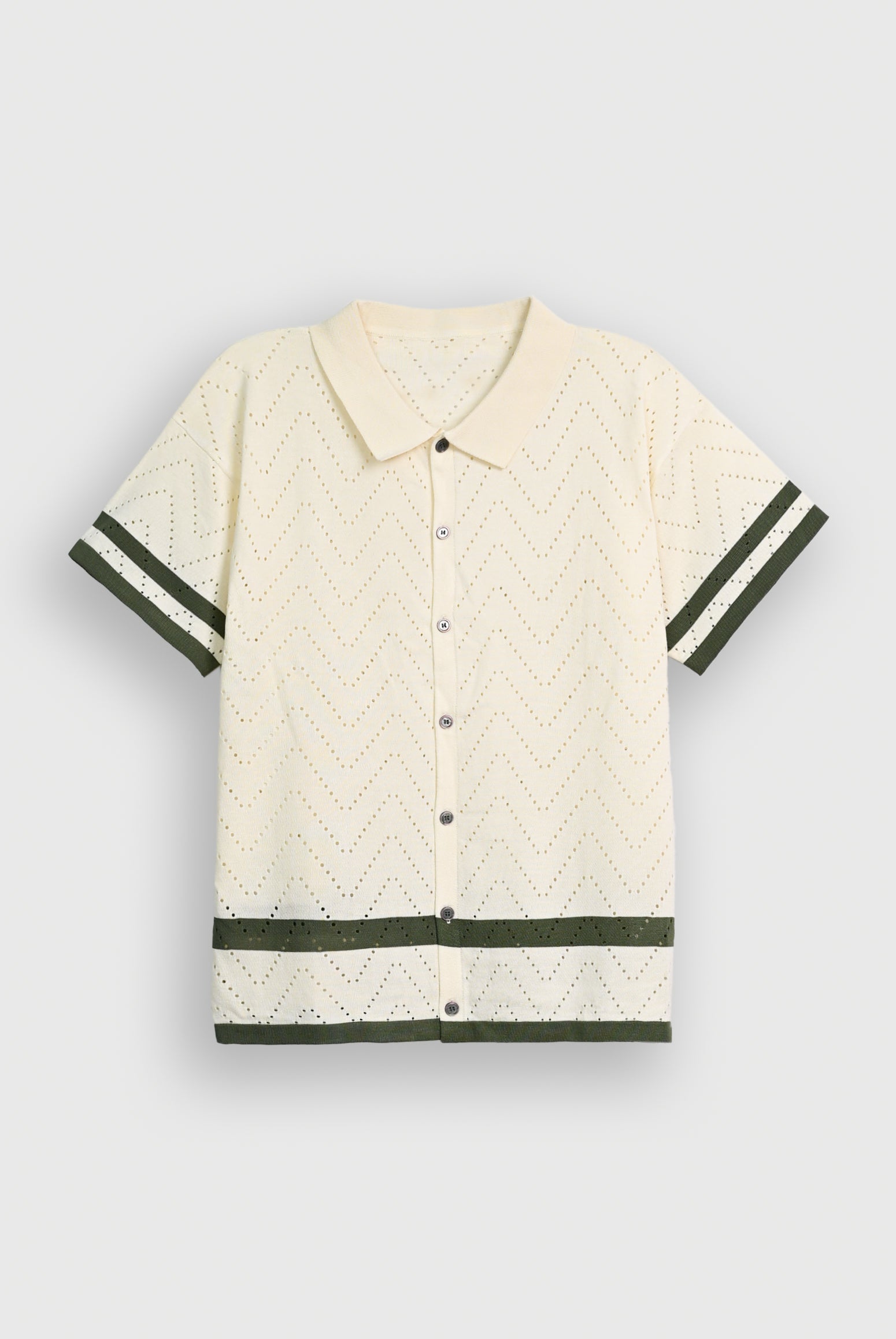 IMPORTED KNITTED OFF WHITE POLO Reality