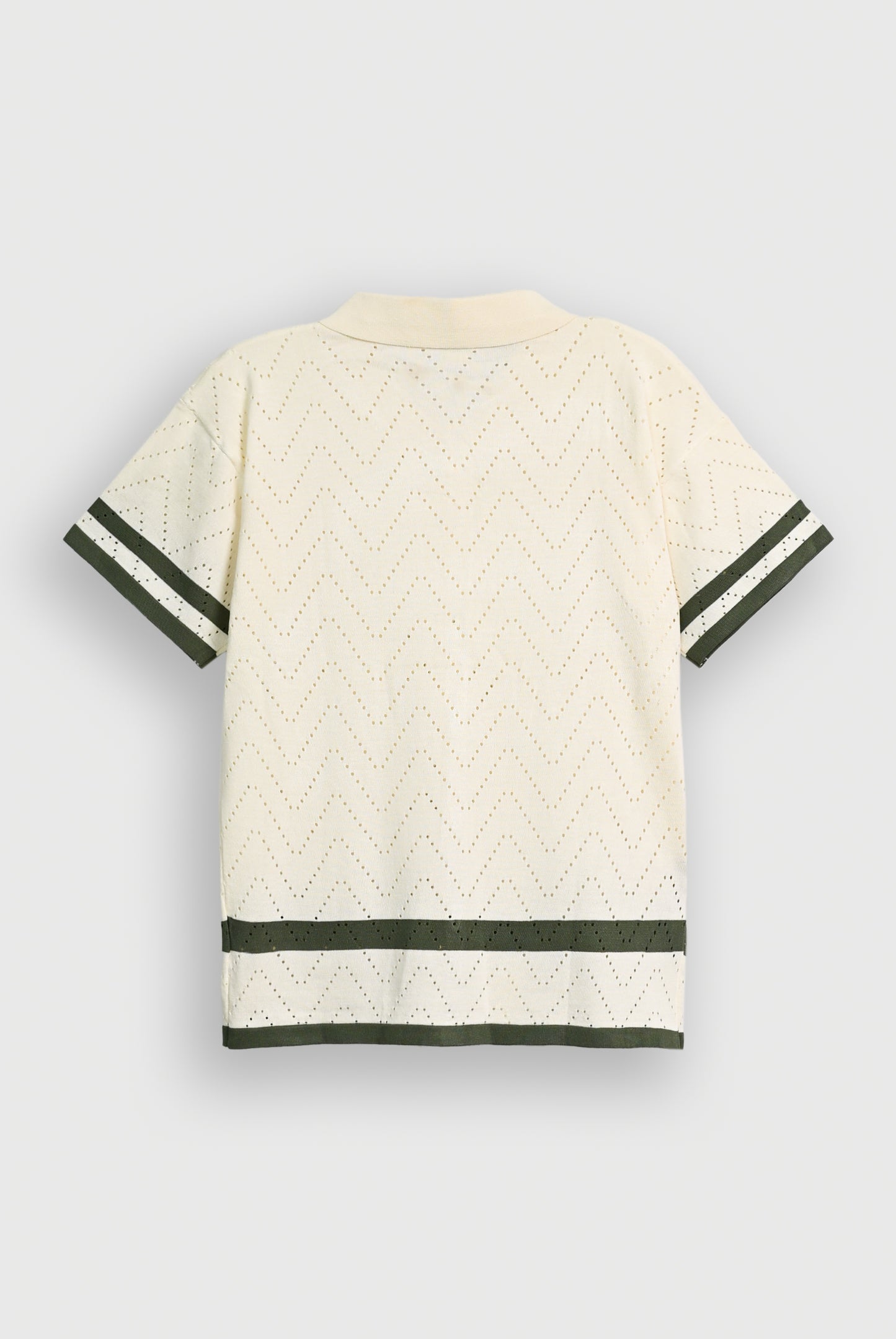 IMPORTED KNITTED OFF WHITE POLO Reality