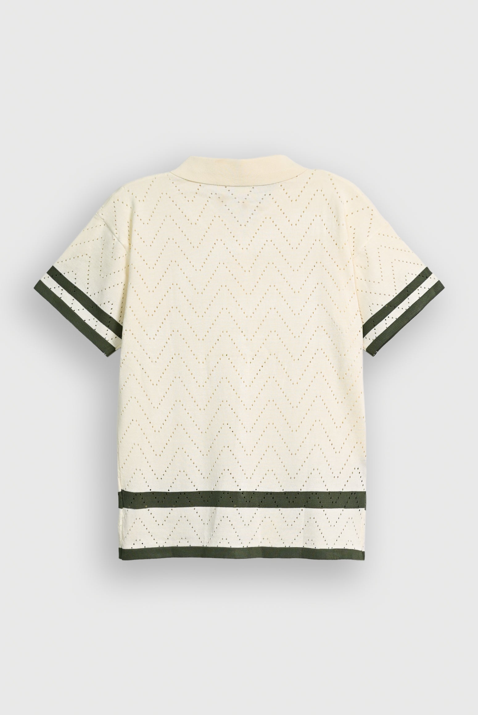 IMPORTED KNITTED OFF WHITE POLO Reality