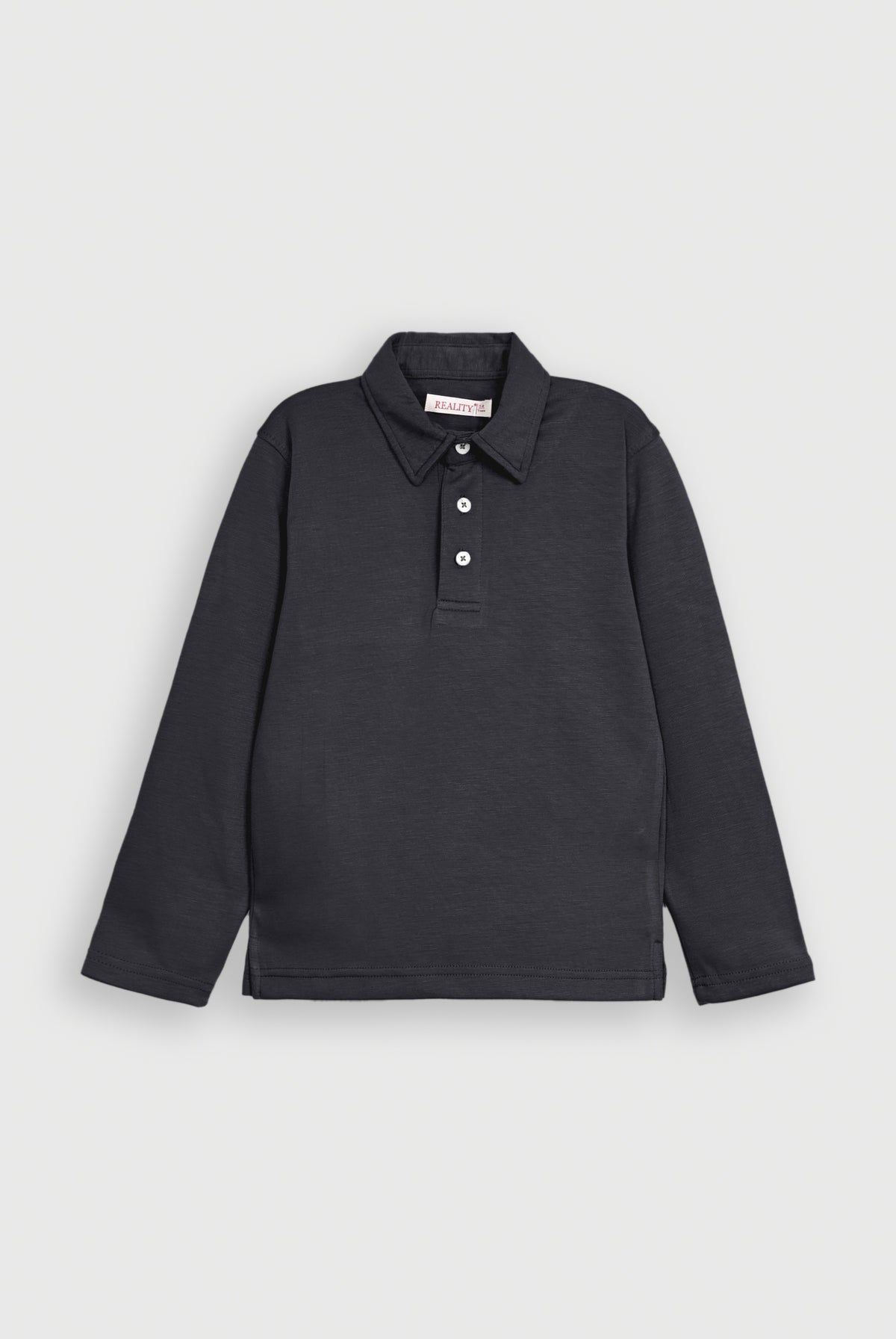 SOLID INTERLOCK charcoal POLO