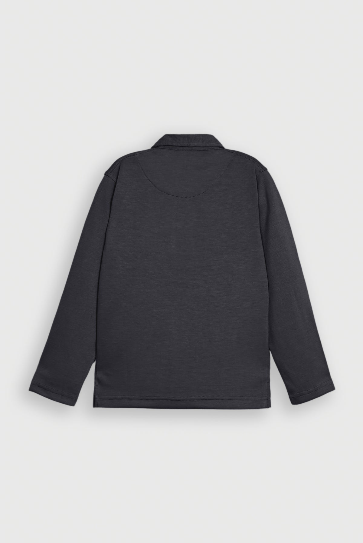 SOLID INTERLOCK charcoal POLO
