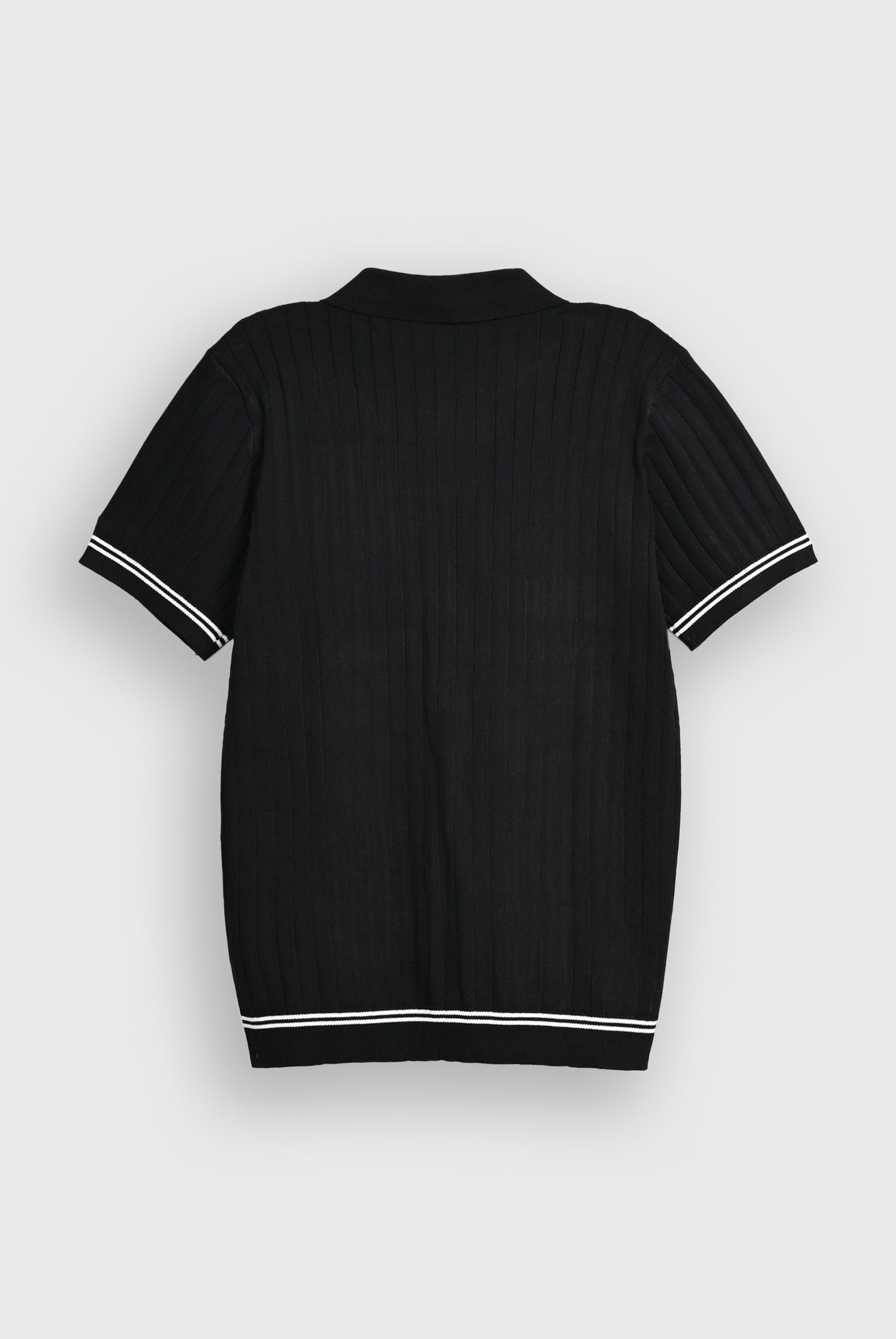 PREMIUM KNITTED BLACK POLO Reality