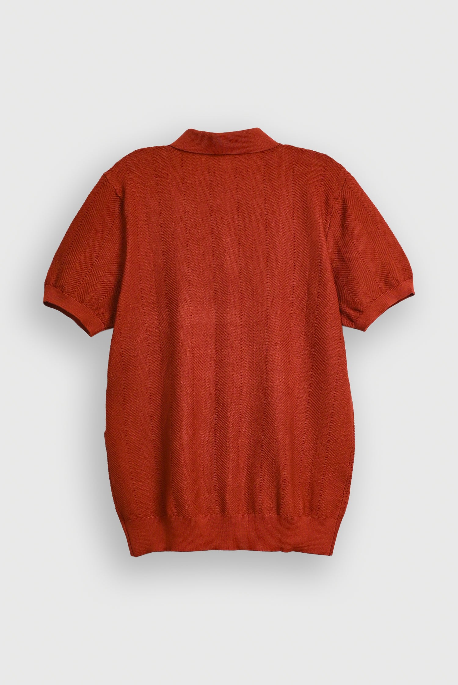 PREMIUM KNITTED RUST POLO Reality