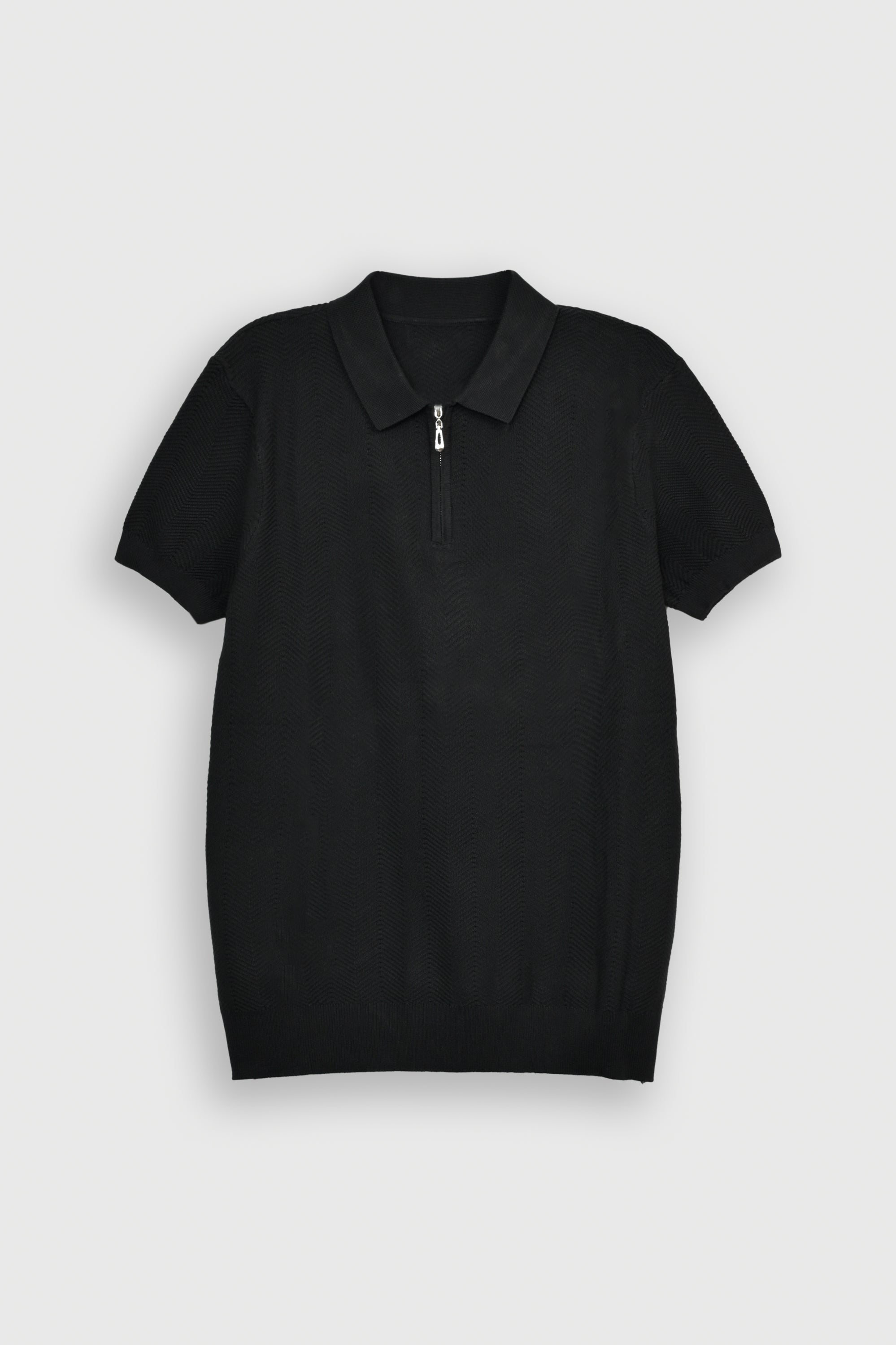 PREMIUM KNITTED BLACK POLO Reality