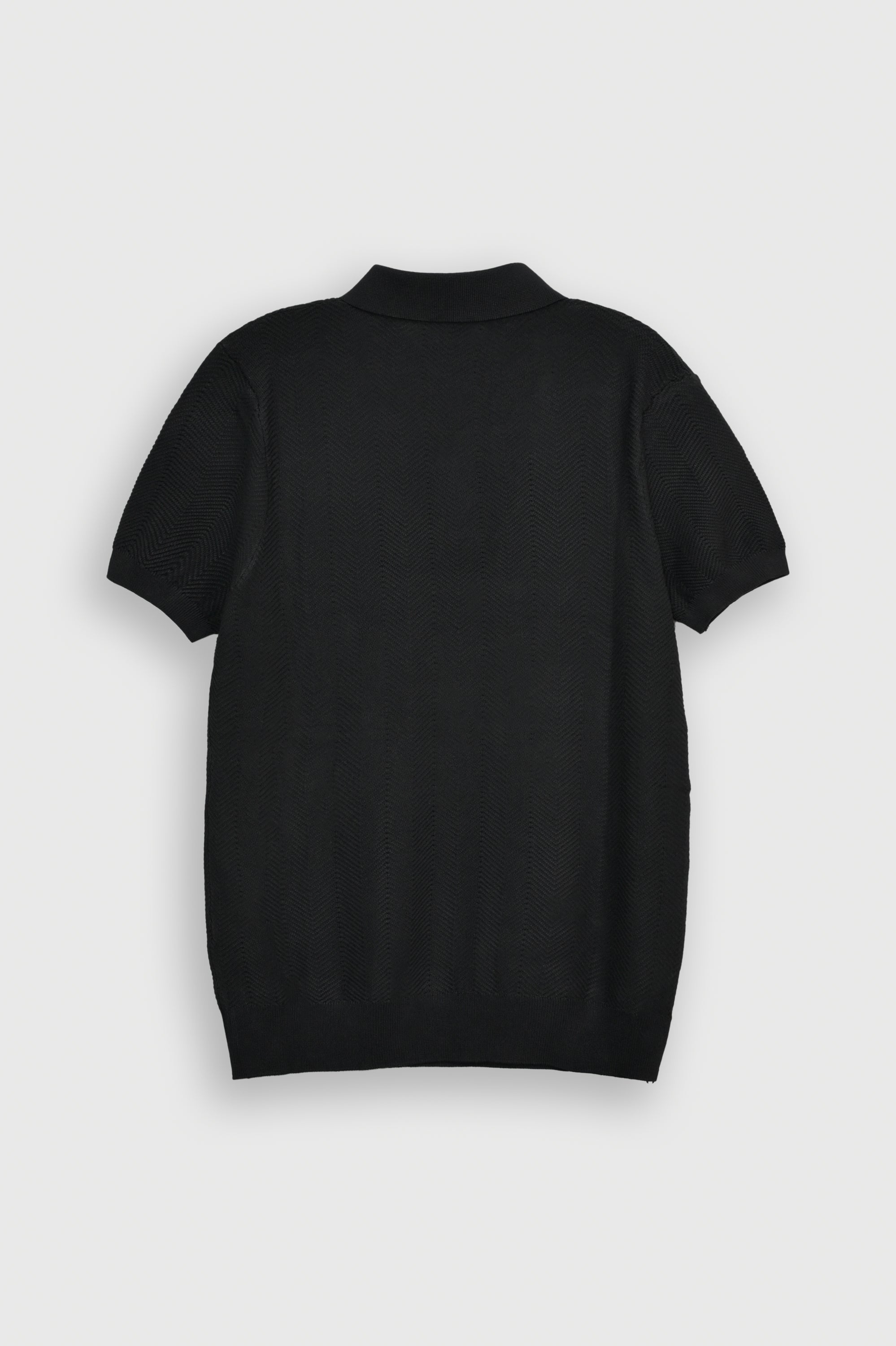 PREMIUM KNITTED BLACK POLO Reality
