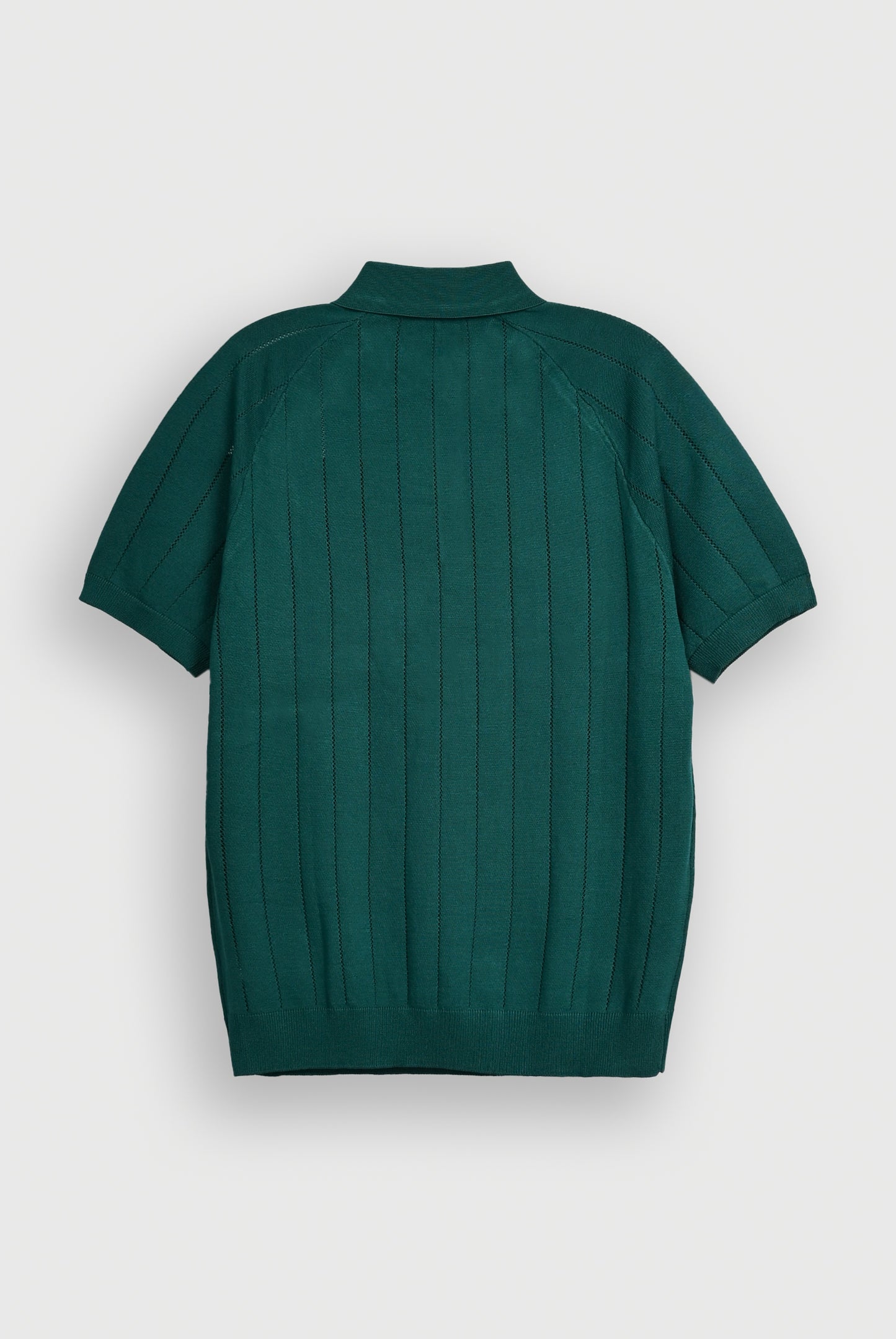 IMPORTED KNITTED BOTTLE GREEN POLO Reality