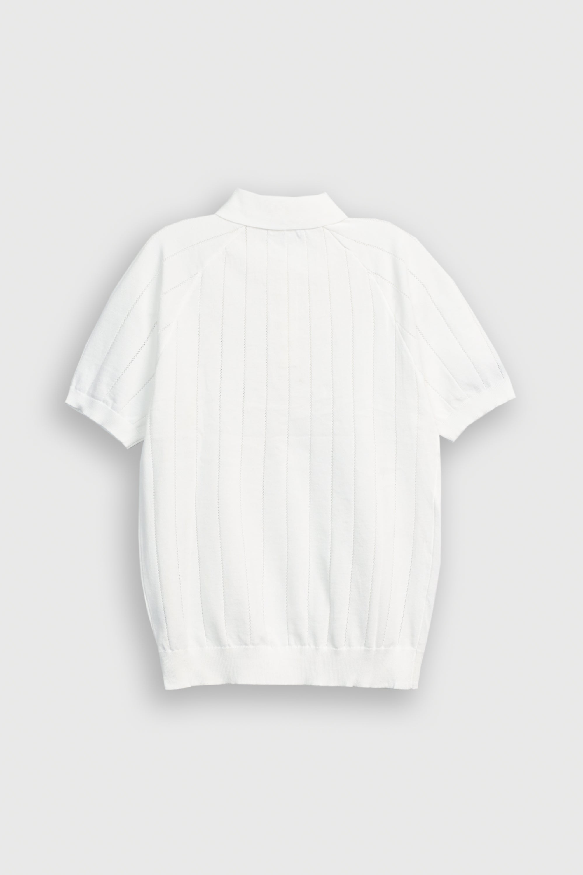 IMPORTED KNITTED WHITE POLO Reality