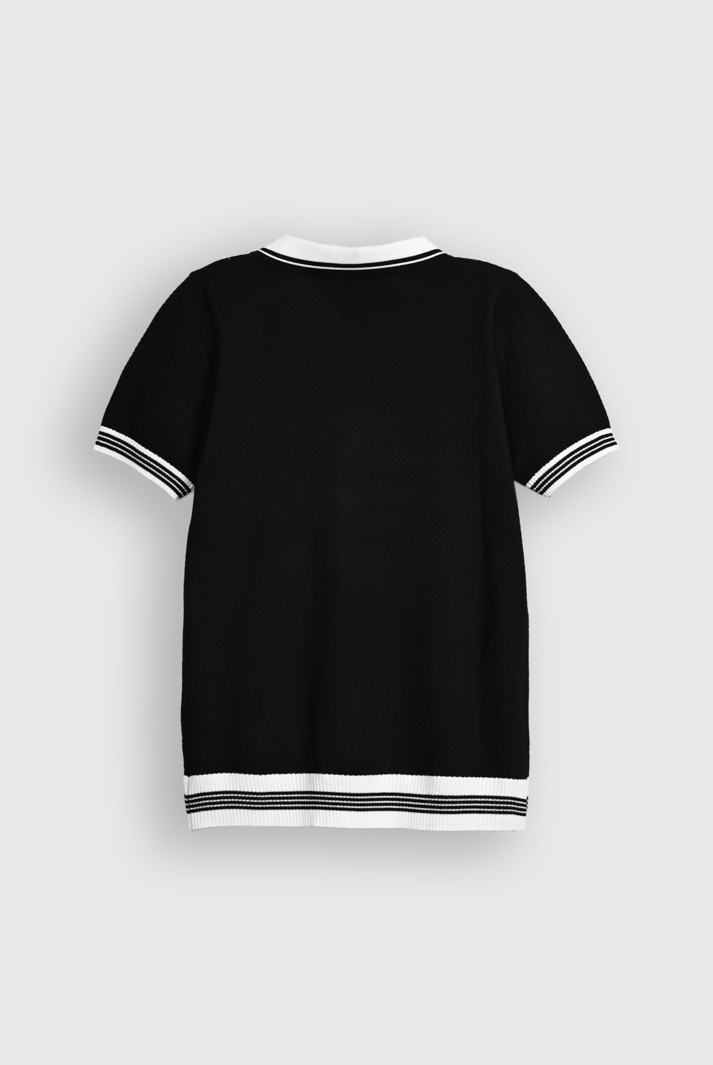 PREMIUM KNITTED BLACK POLO Reality