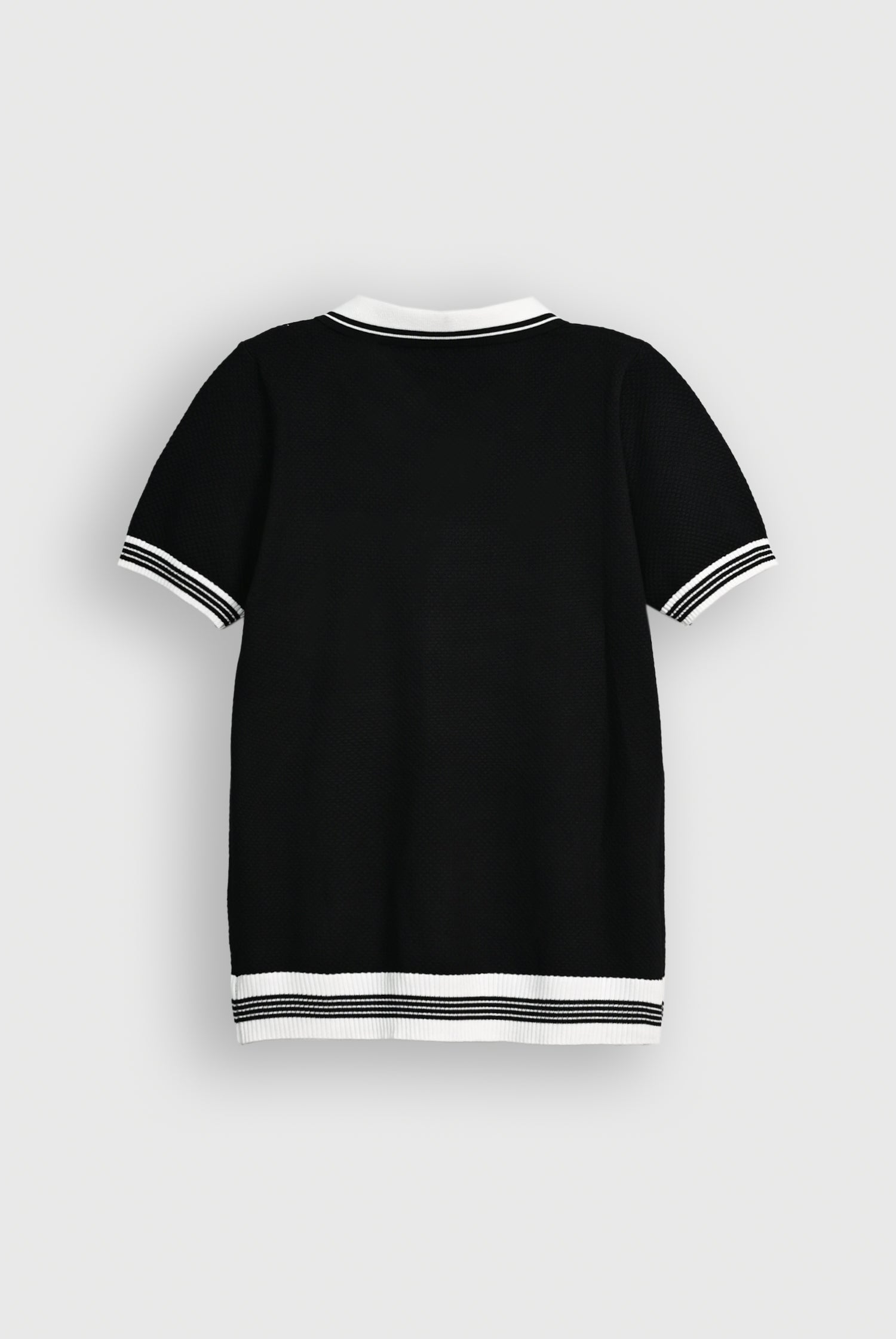 PREMIUM KNITTED BLACK POLO Reality