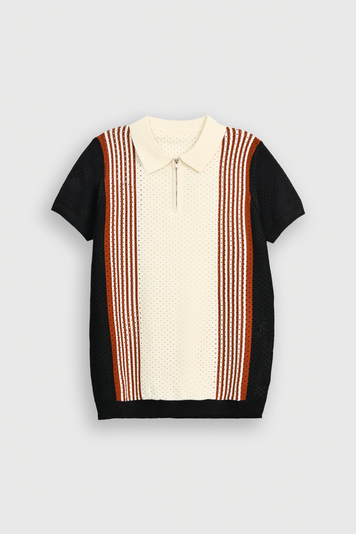 IMPORTED KNITTED BLACK POLO Reality