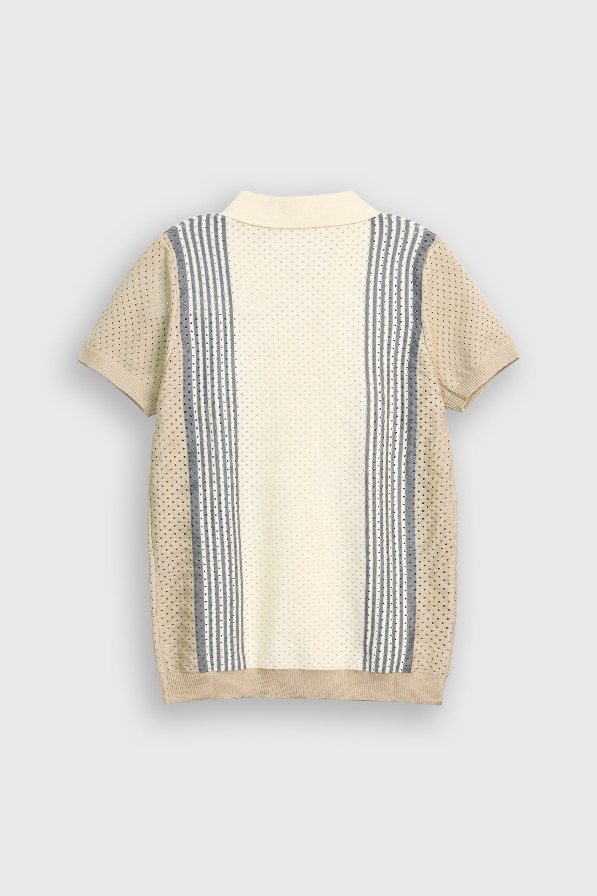 IMPORTED KNITTED GRAY POLO Reality