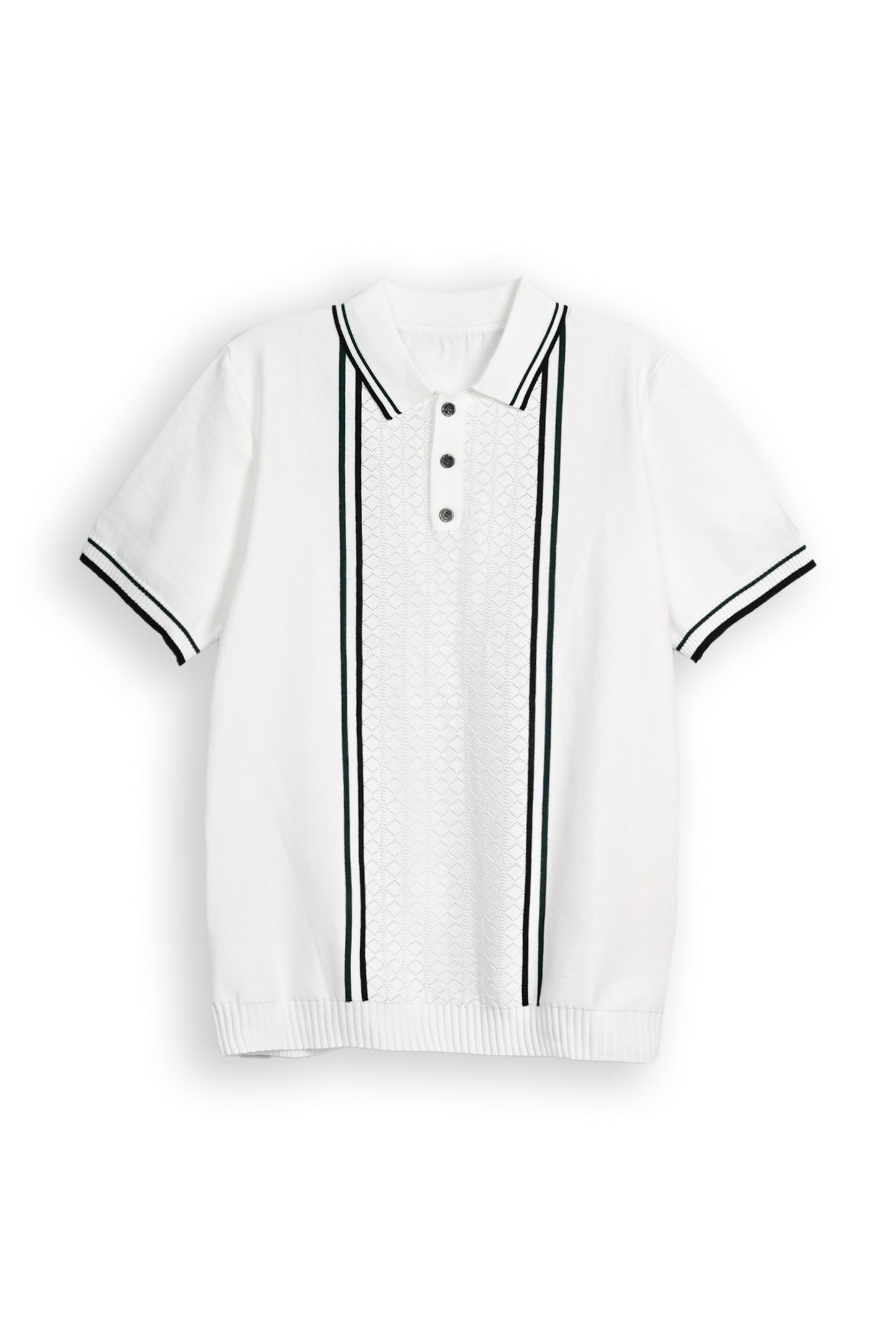 PREMIUM KNITTED WHITE POLO Reality