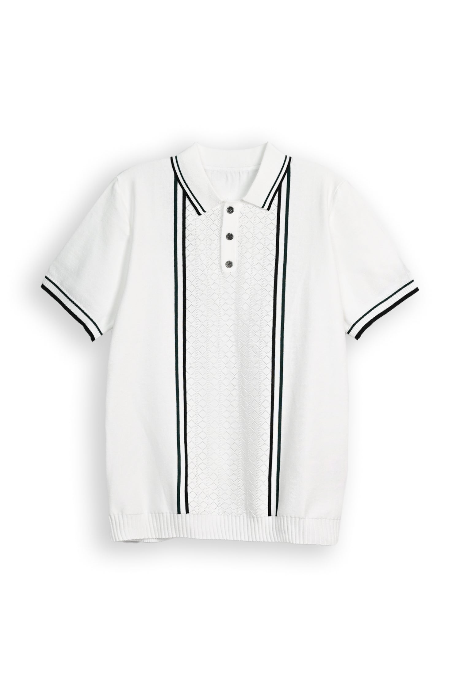 PREMIUM KNITTED WHITE POLO Reality