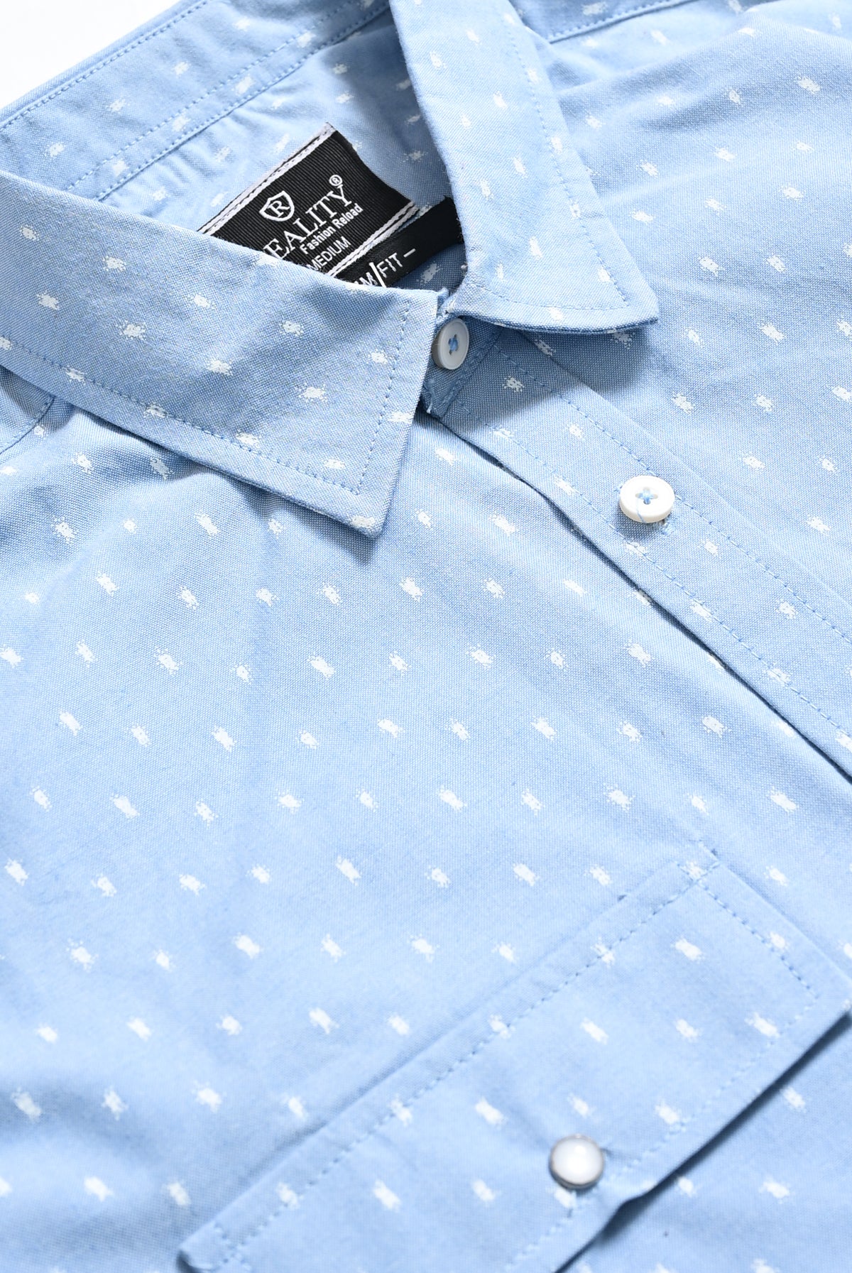 BUTTON DOWN light blue SHIRT Reality