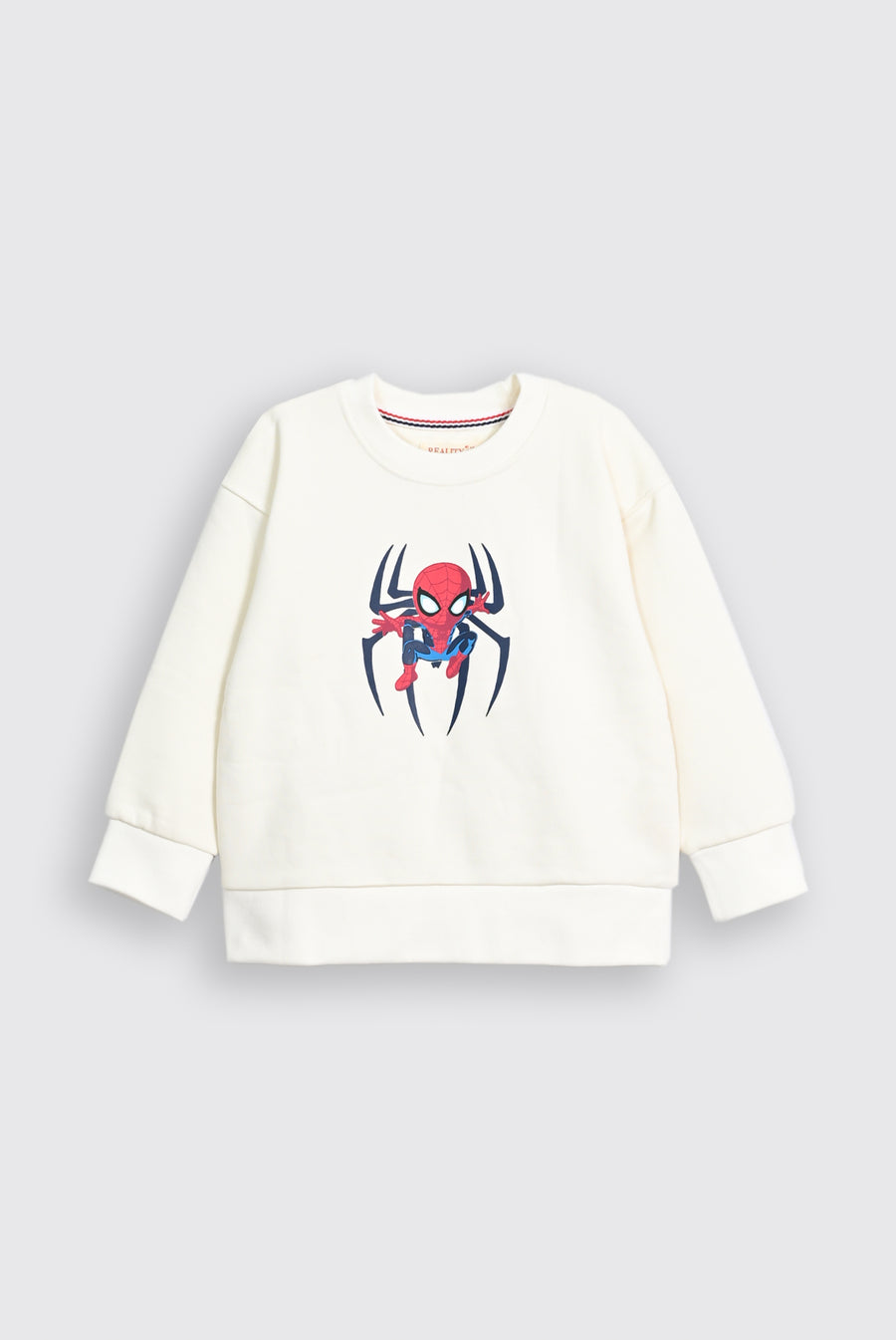 SPIDER MAN GRAPHIC WHITE SWEATSHIRT