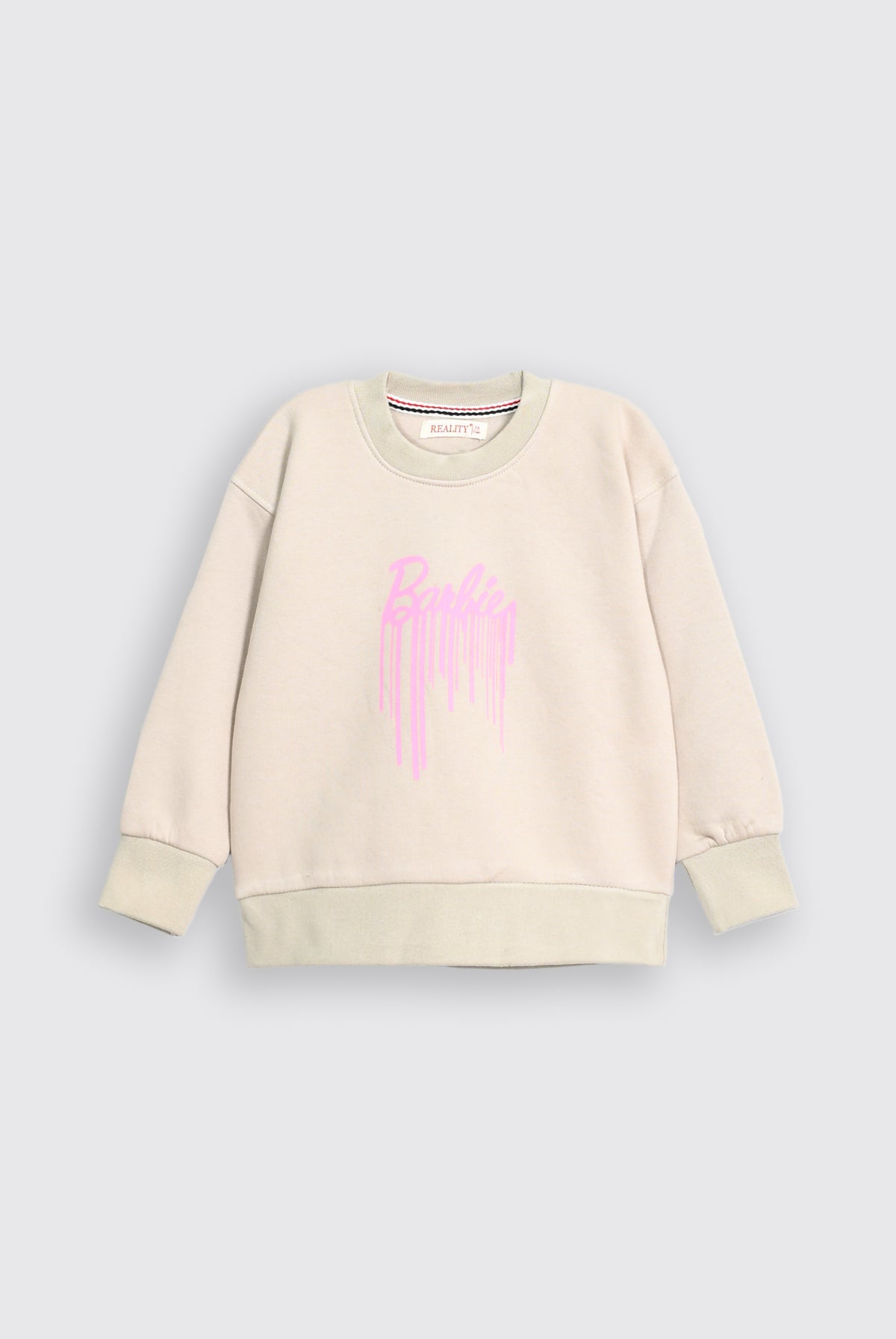 STITCH GRAPHIC BIEGE SWEATSHIRT